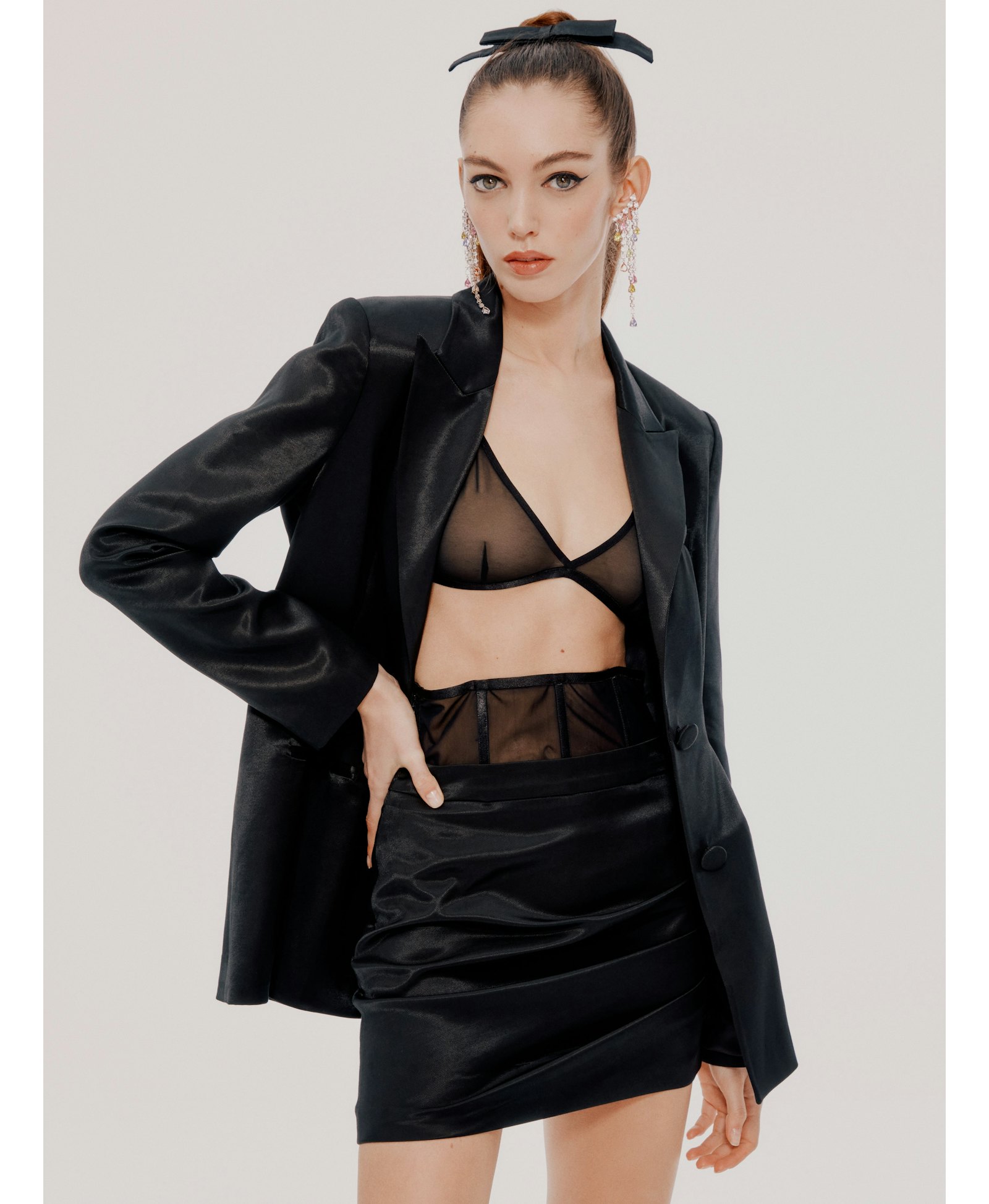 Black Lori Jacket (Final Sale) in Black made by Nana Jacqueline