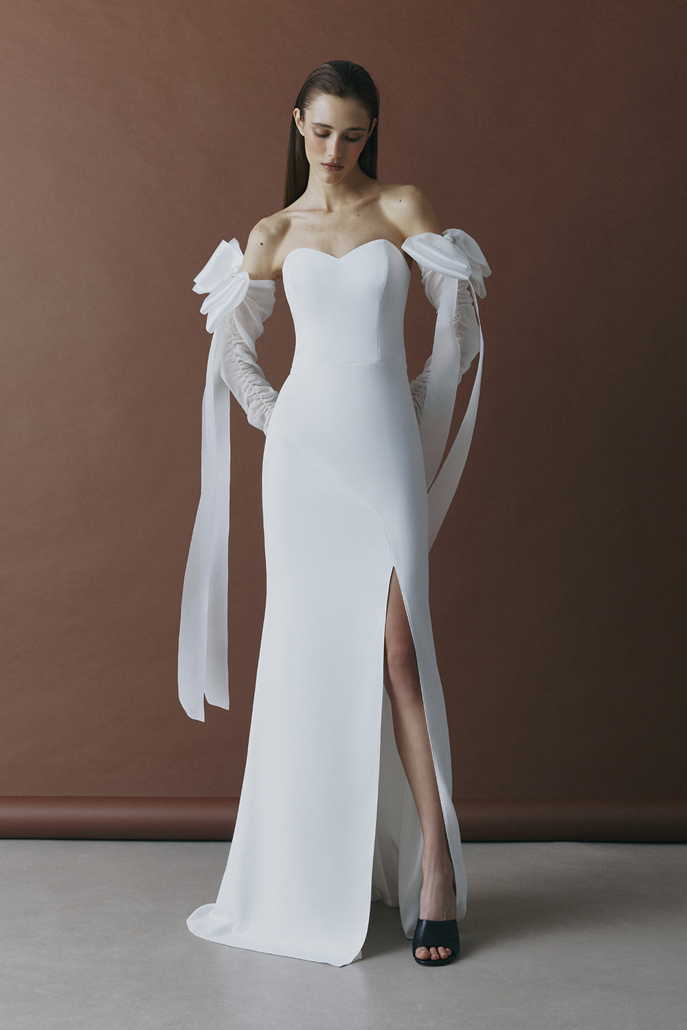 Shop Total White Maxi Slit Dress