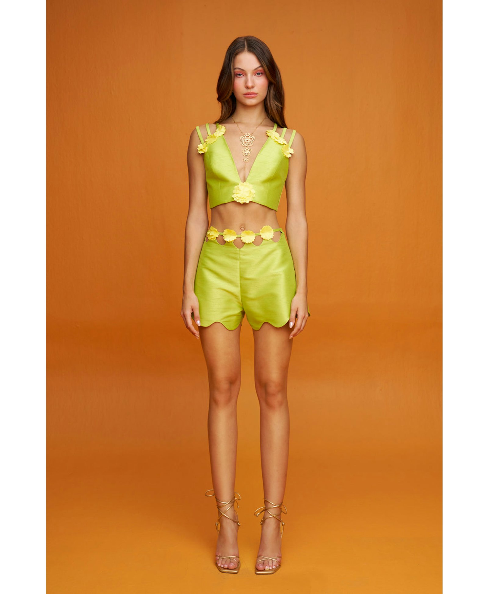 Zinnia Floral Shorts made by Declara