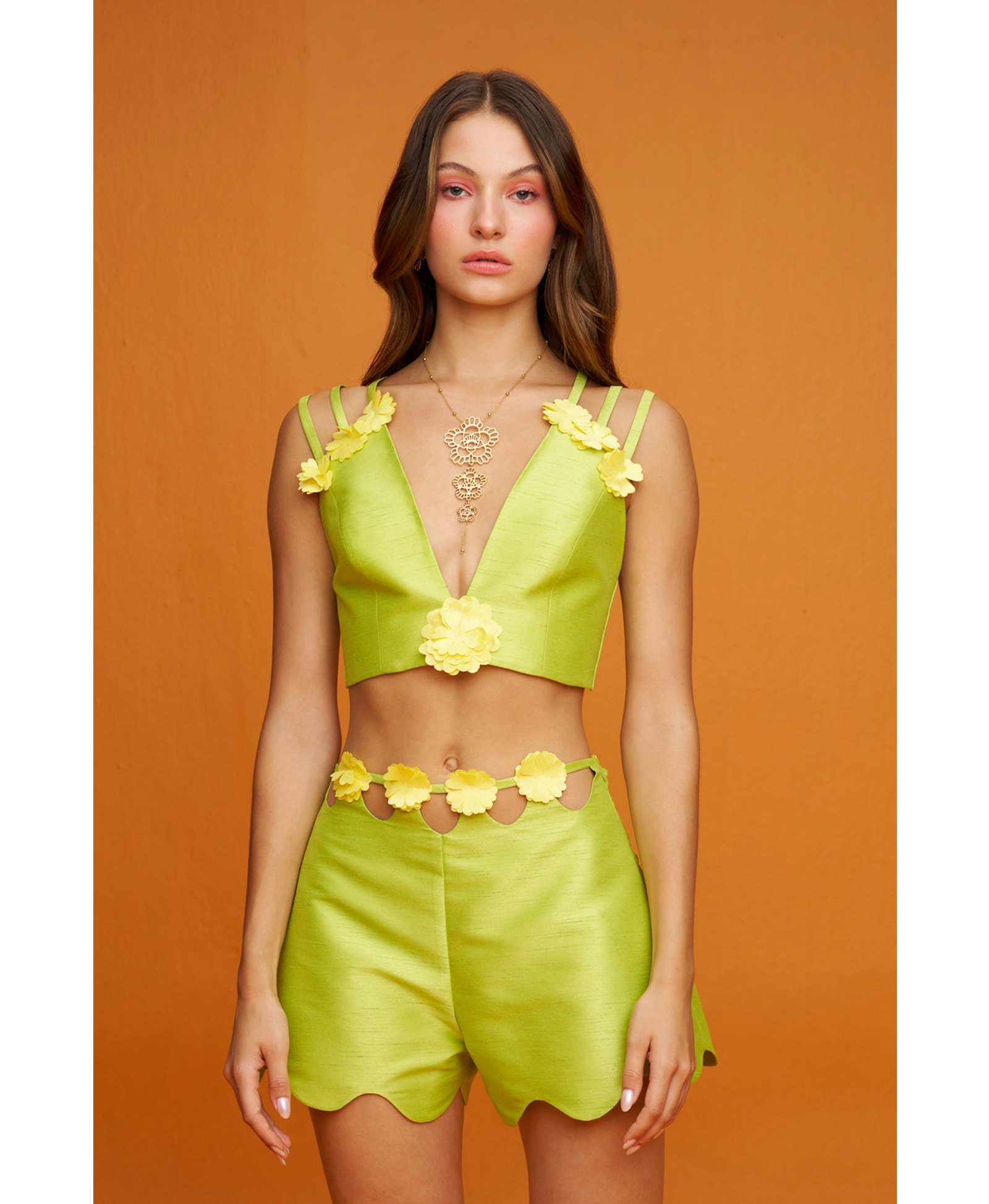 Zinnia Floral Shorts made by Declara