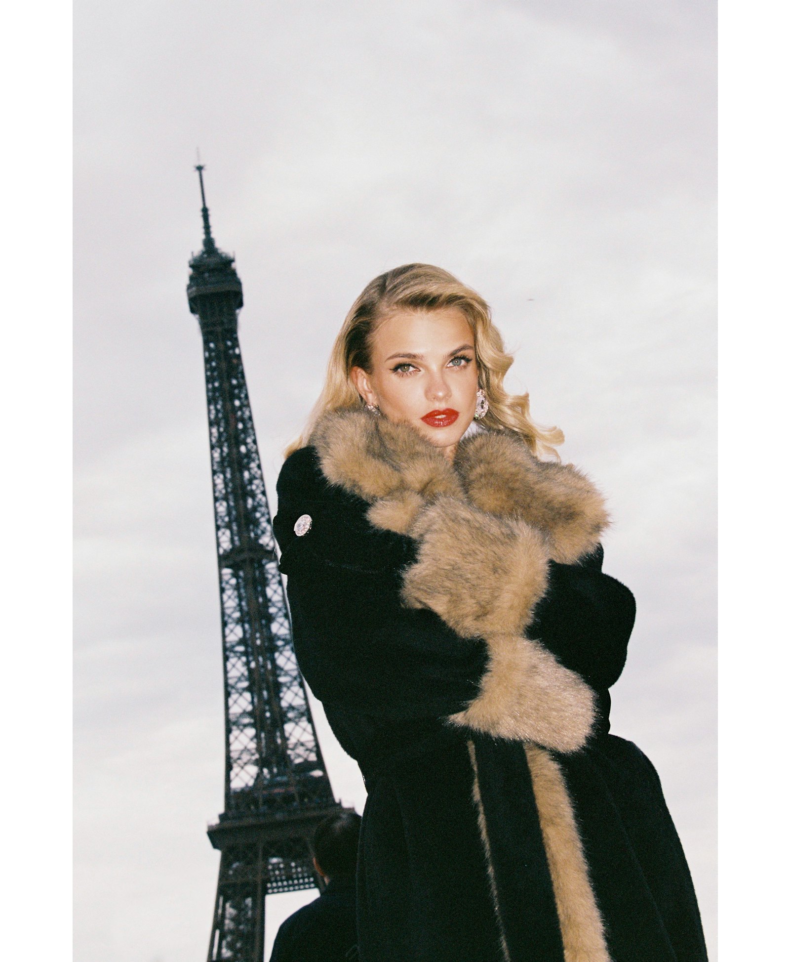 Adriana Faux Fur Coat (Black & Brown) made by Nana Jacqueline