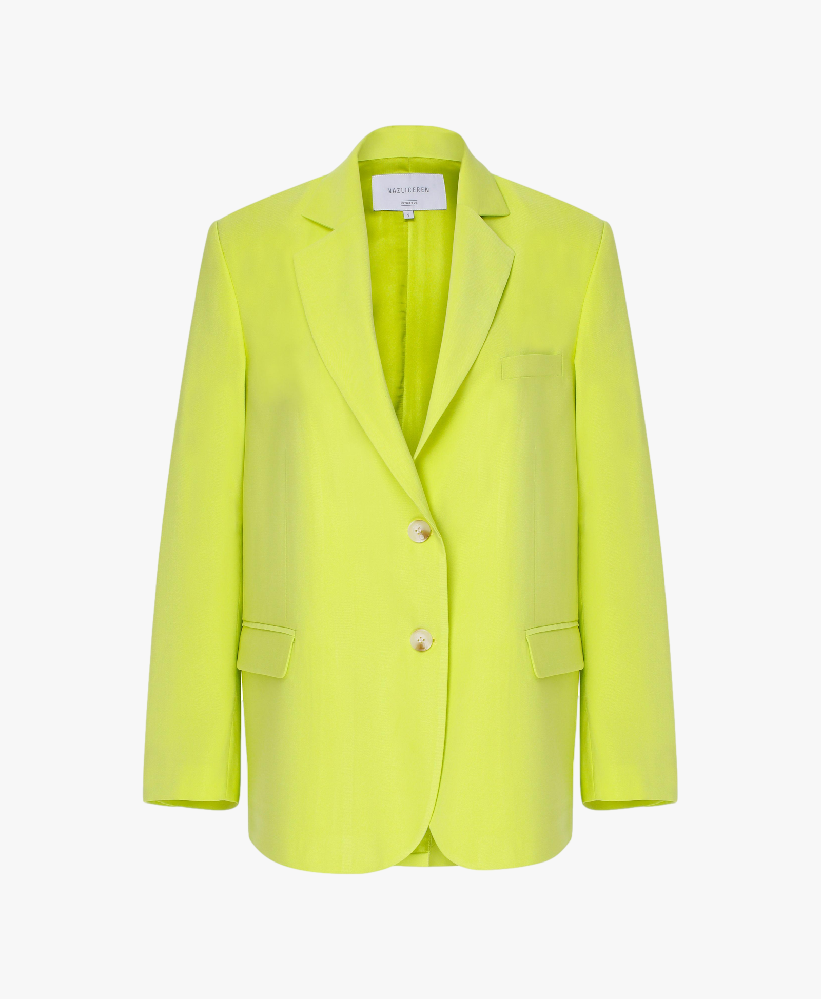 Boxy Oversize Blazer in Lime made by Nazli Ceren