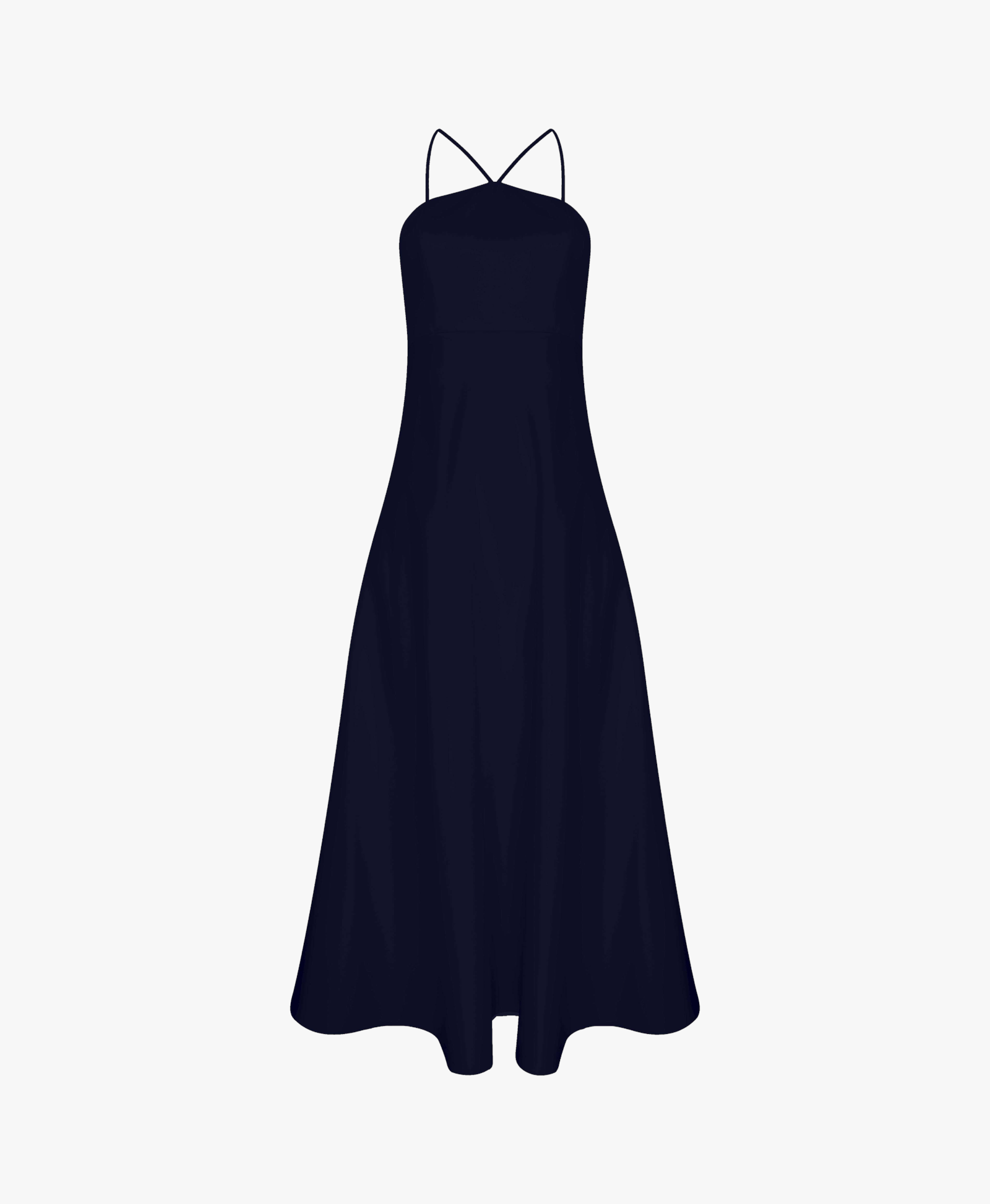 Riley Midi Dress in Midnight Blue made by Nazli Ceren