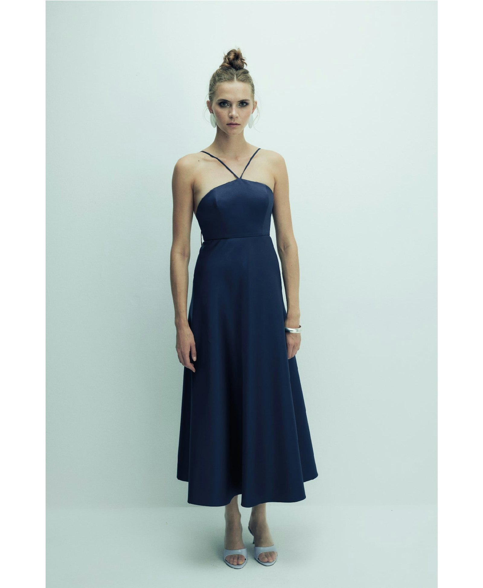 Riley Midi Dress in Midnight Blue made by Nazli Ceren