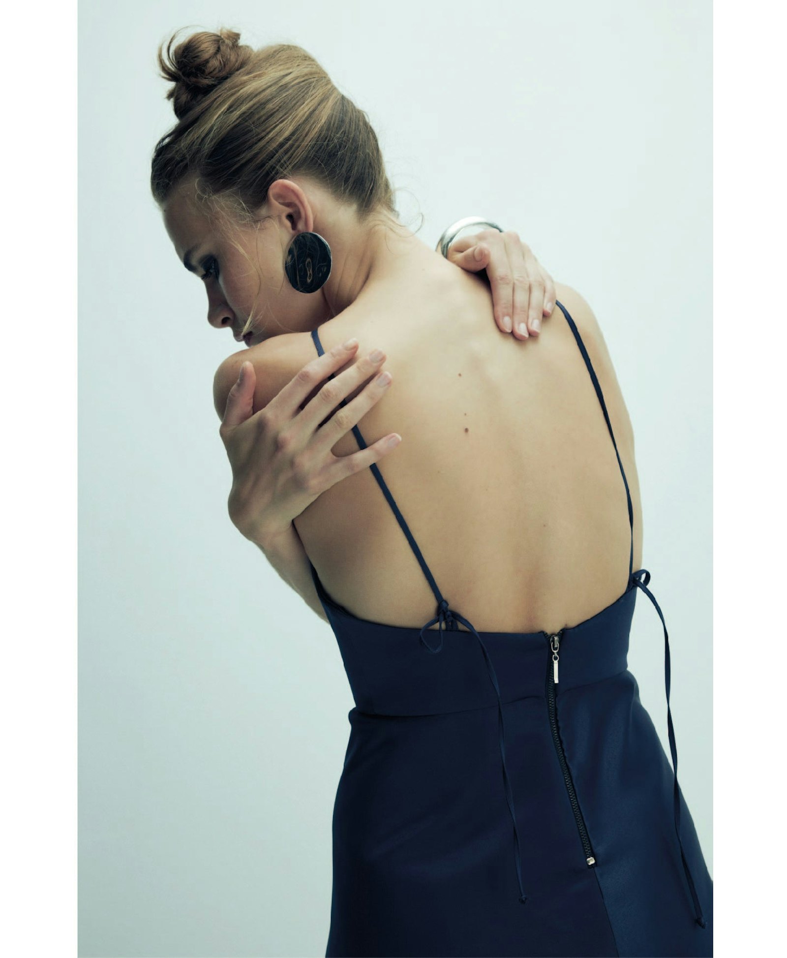 Riley Midi Dress in Midnight Blue made by Nazli Ceren