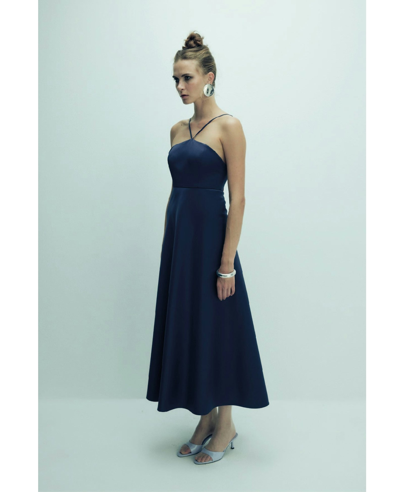 Riley Midi Dress in Midnight Blue made by Nazli Ceren