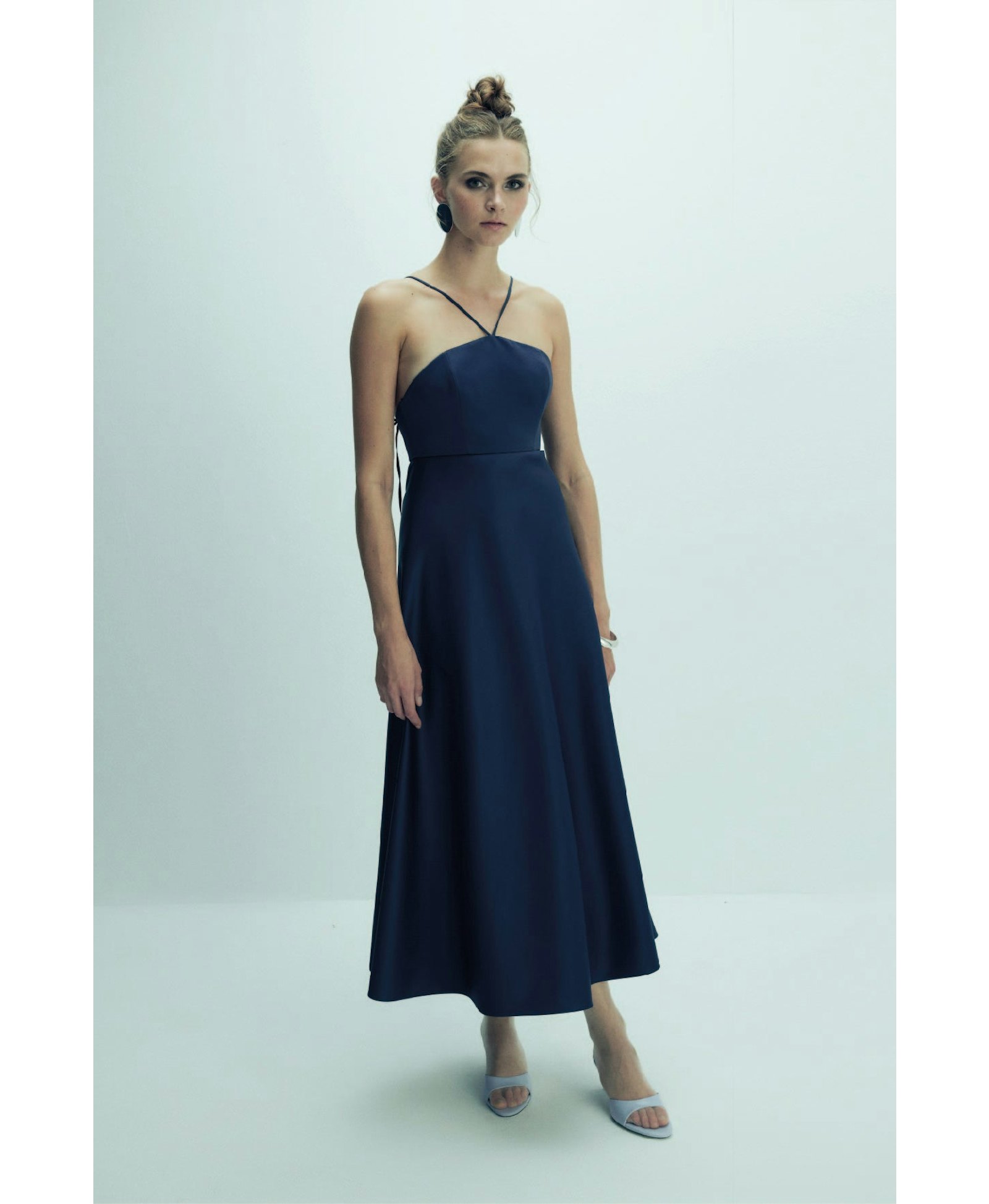 Riley Midi Dress in Midnight Blue made by Nazli Ceren