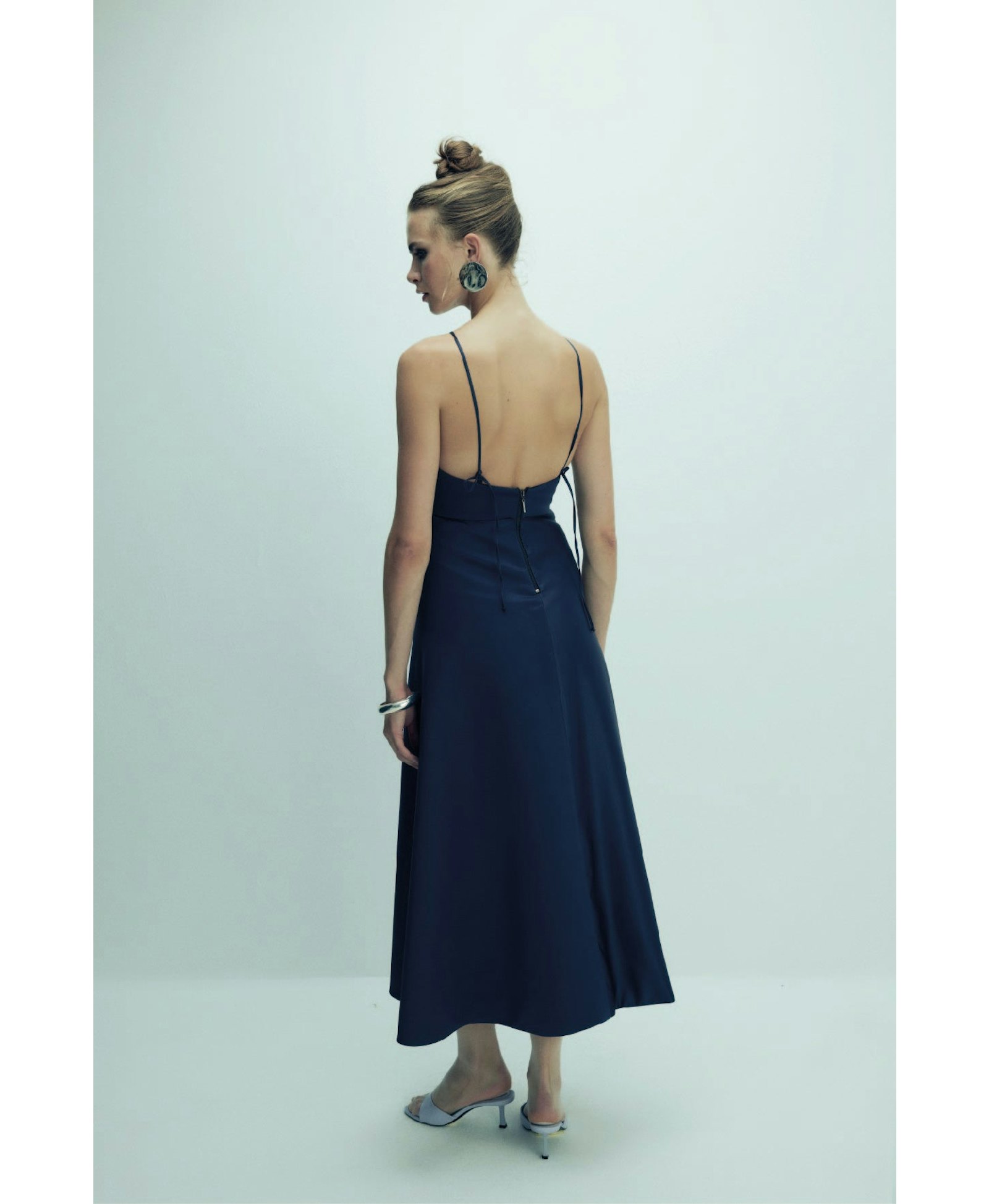 Riley Midi Dress in Midnight Blue made by Nazli Ceren