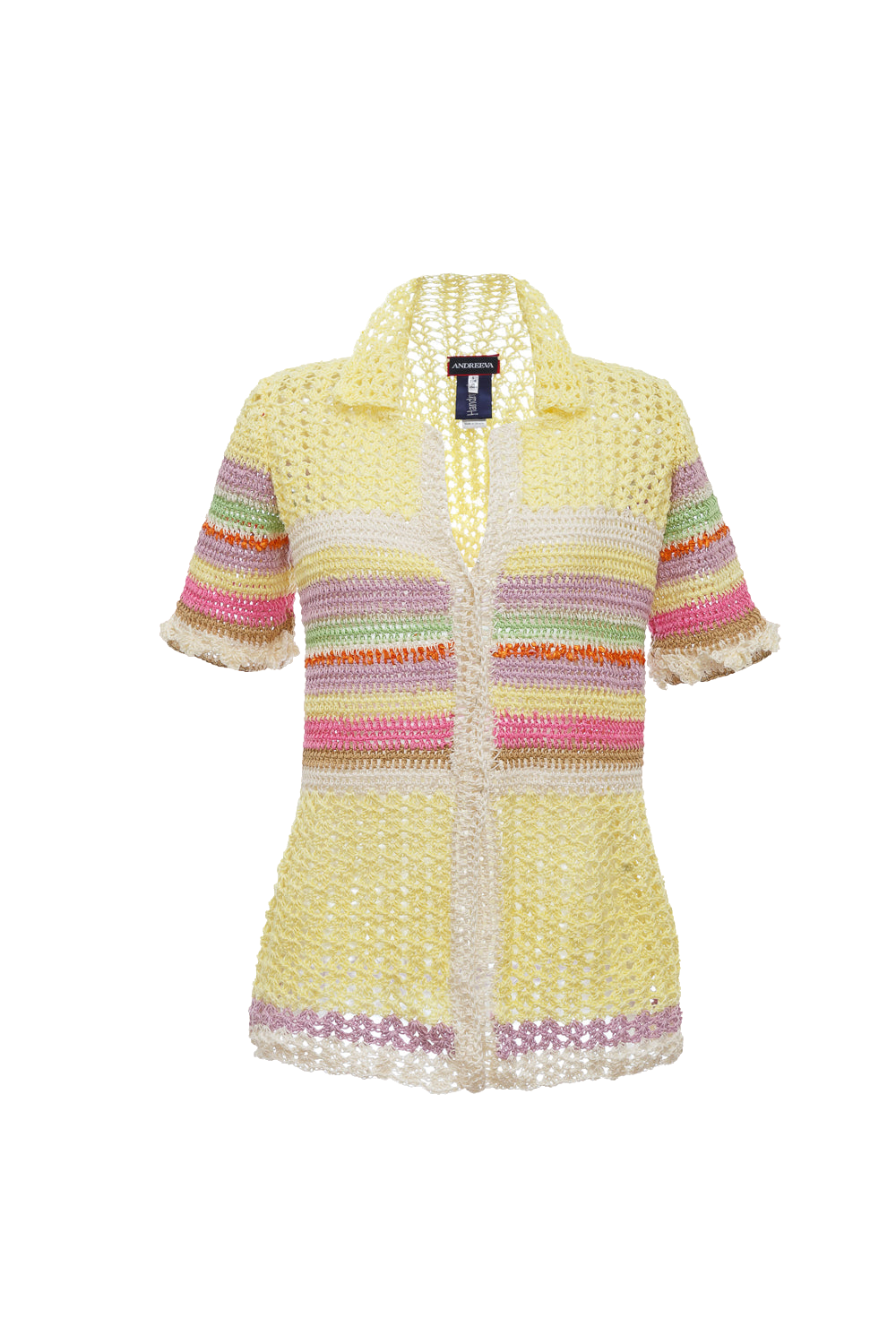 Shop Andreeva Multicolor Handmade Crochet Shirt In Multi Color