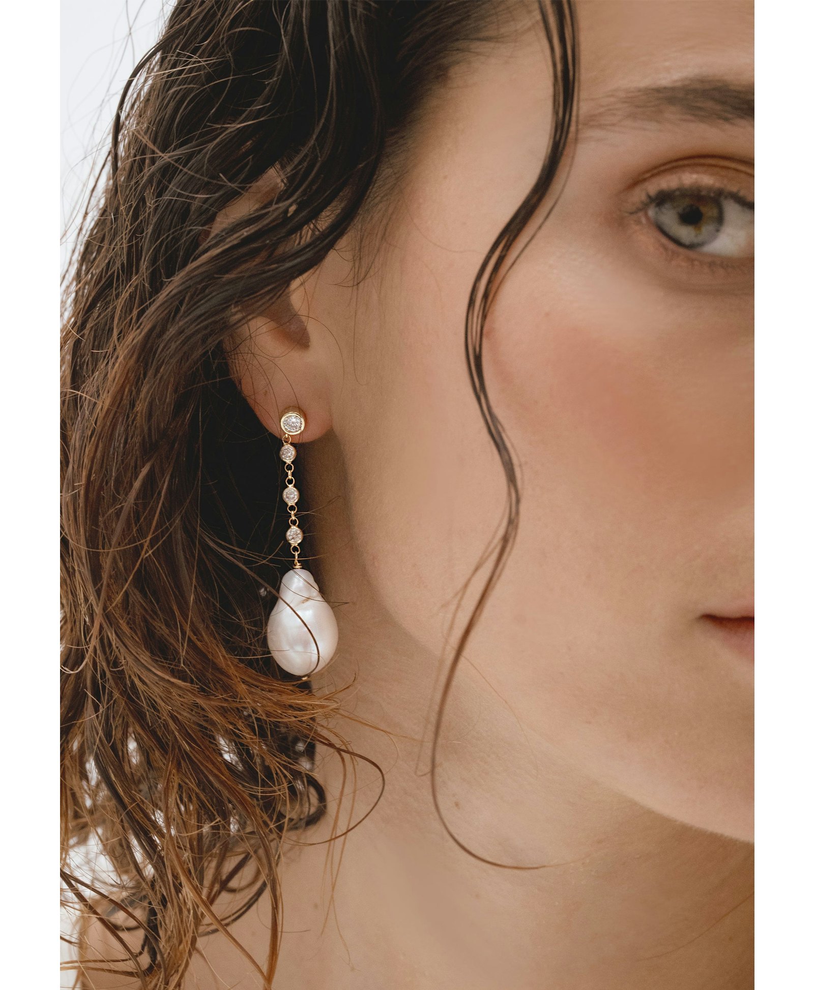 Pendientes Celine Perla Barroca made by Lavani Jewels