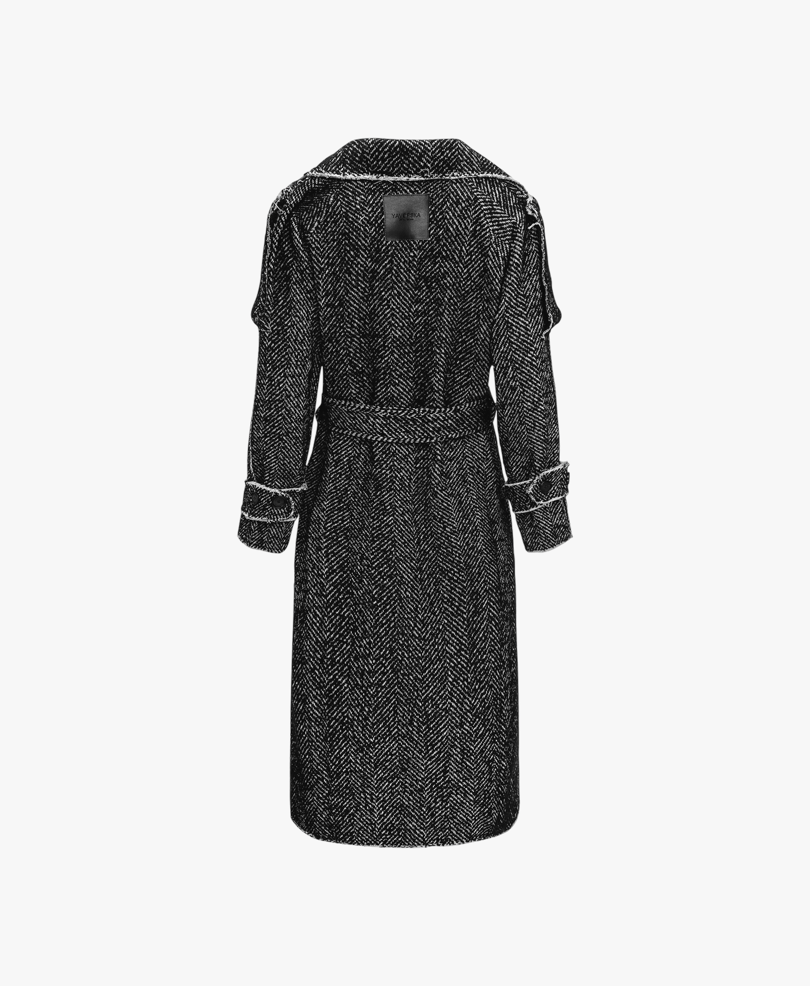 Wrap Coat In Grey made by YAVORSKA