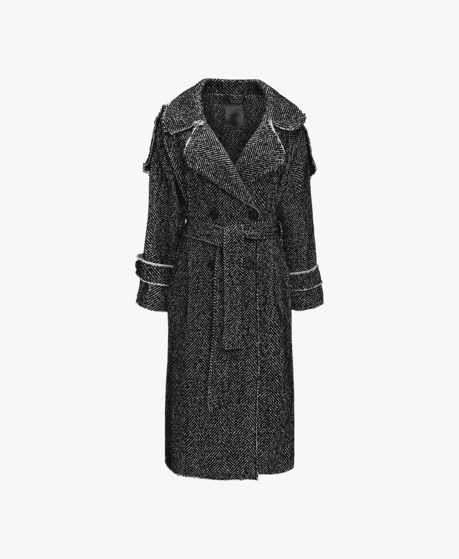 Wrap Coat In Grey made by YAVORSKA