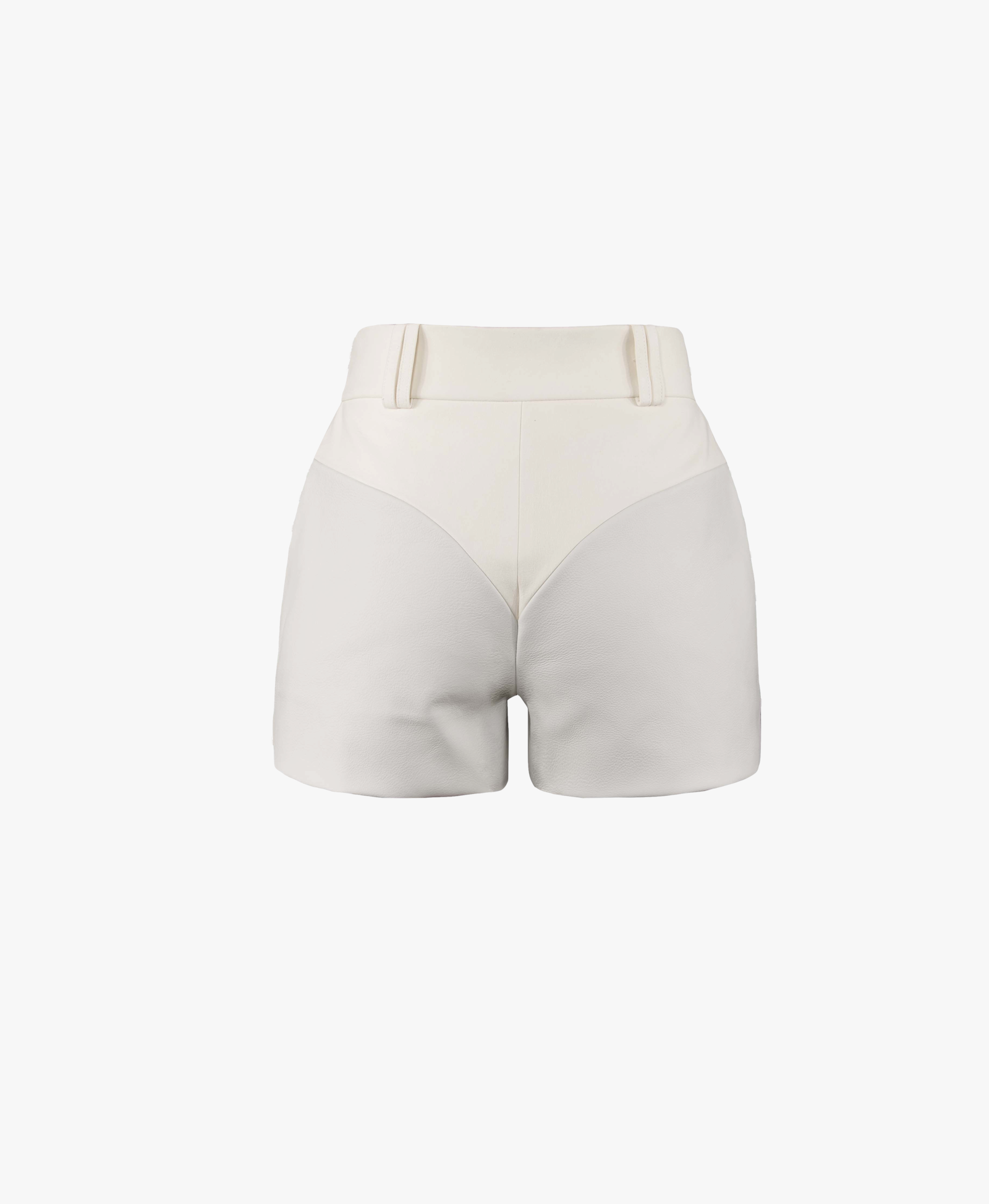 BLISS LEATHER & SUEDE SHORTS in White made by Vestiaire d'un Oiseau Libre