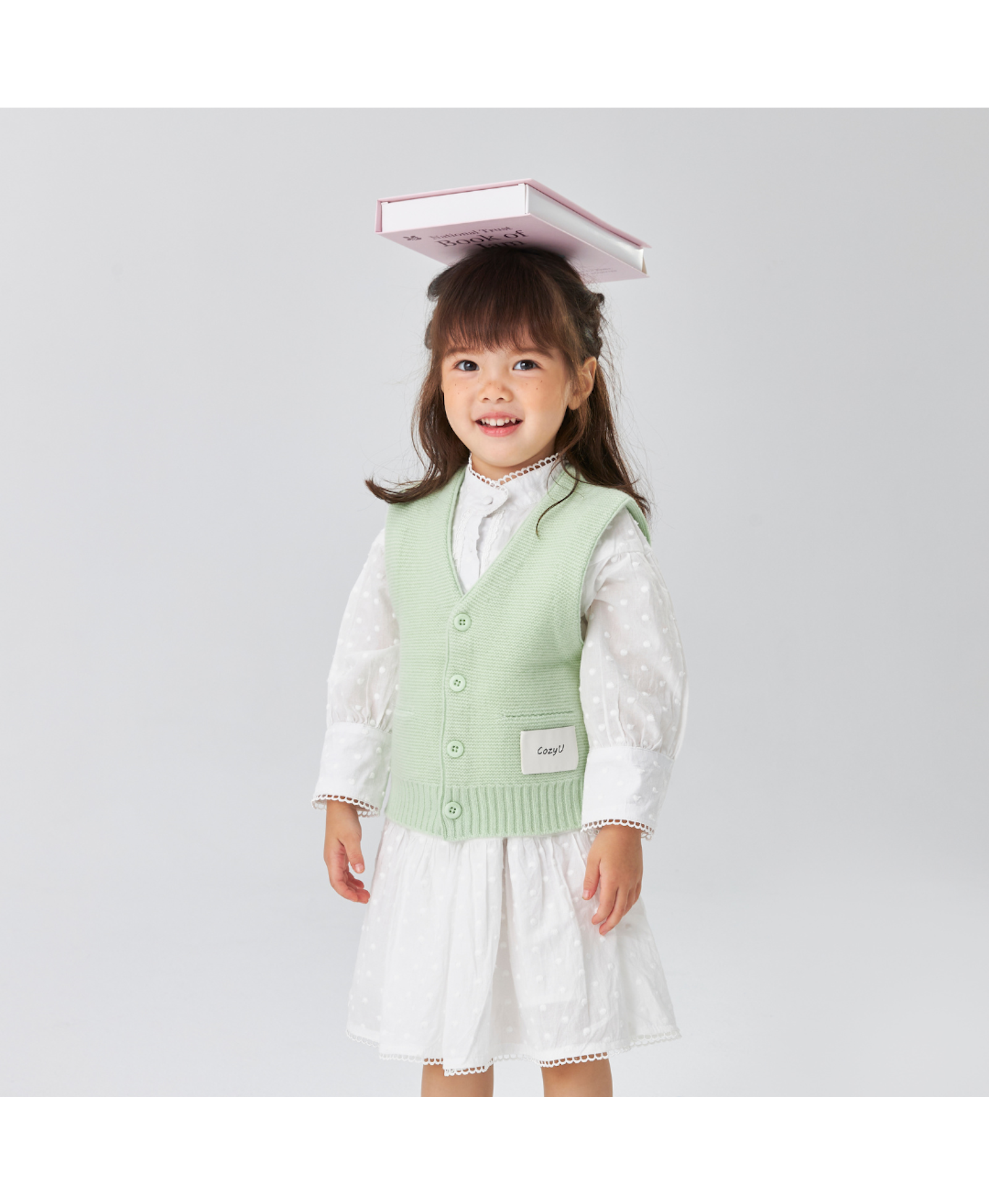 Merino V-Neck Knit Vest | Mint Leaf made by CozyU