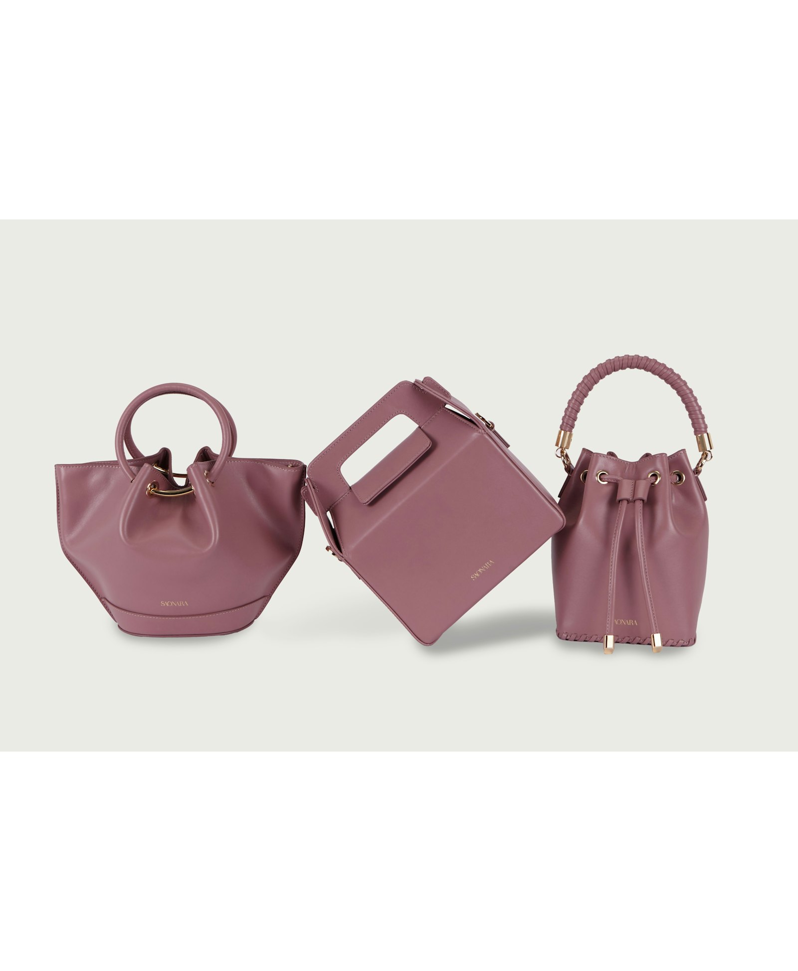 SAONARA MINI PINK LEATHER BAG made by Saonara