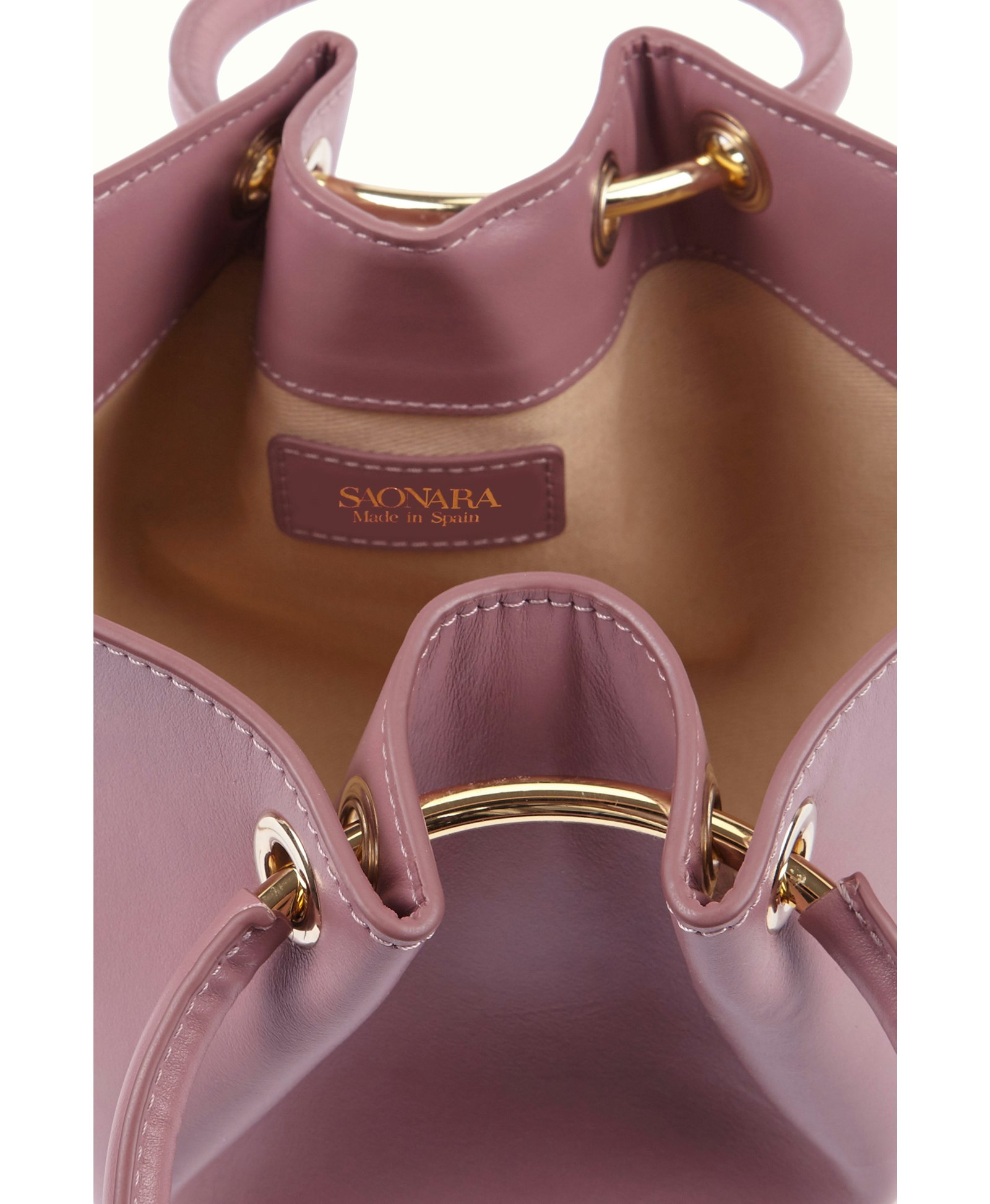SAONARA MINI PINK LEATHER BAG made by Saonara