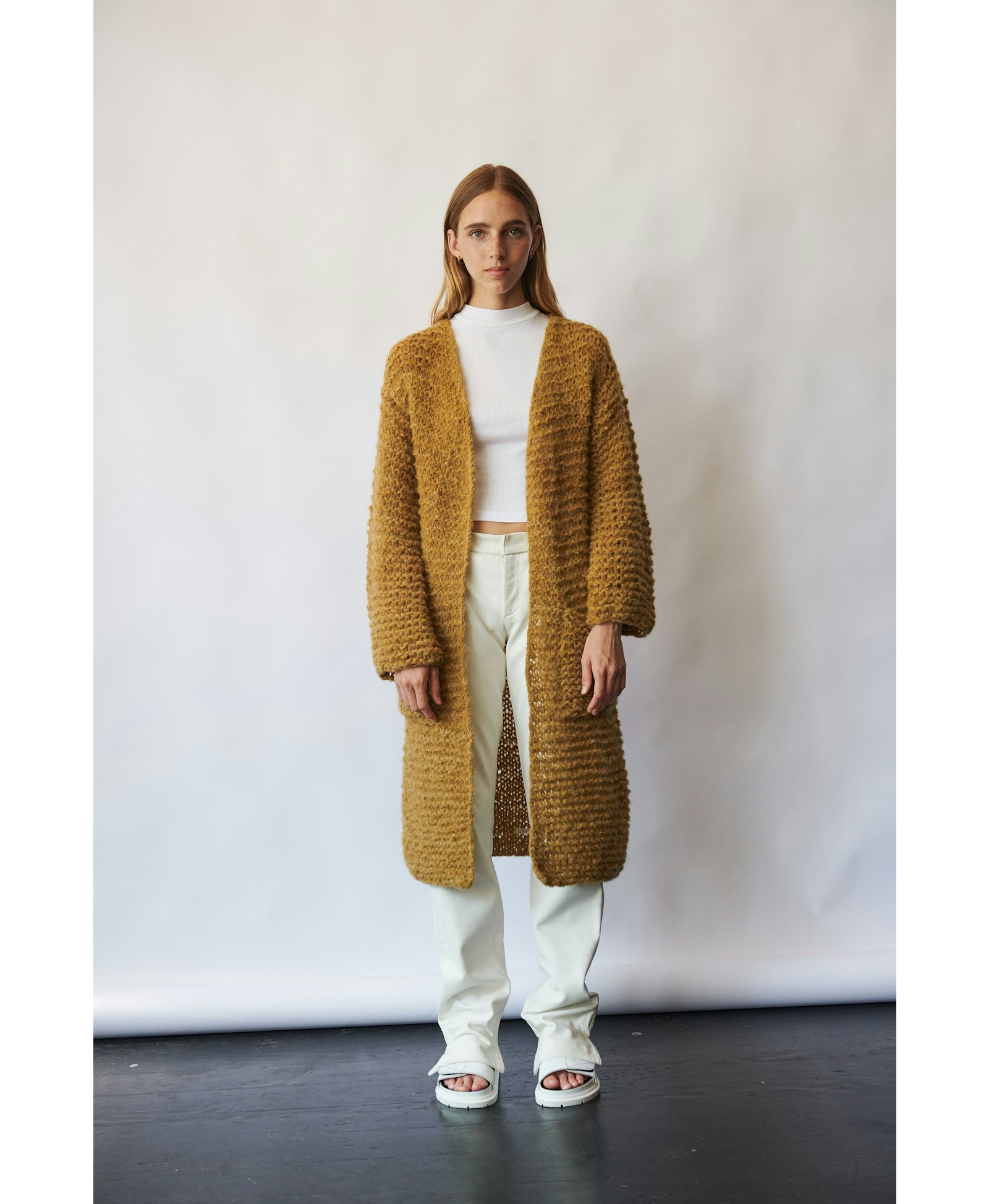 Rumer Cardigan in Brown made by AYNI