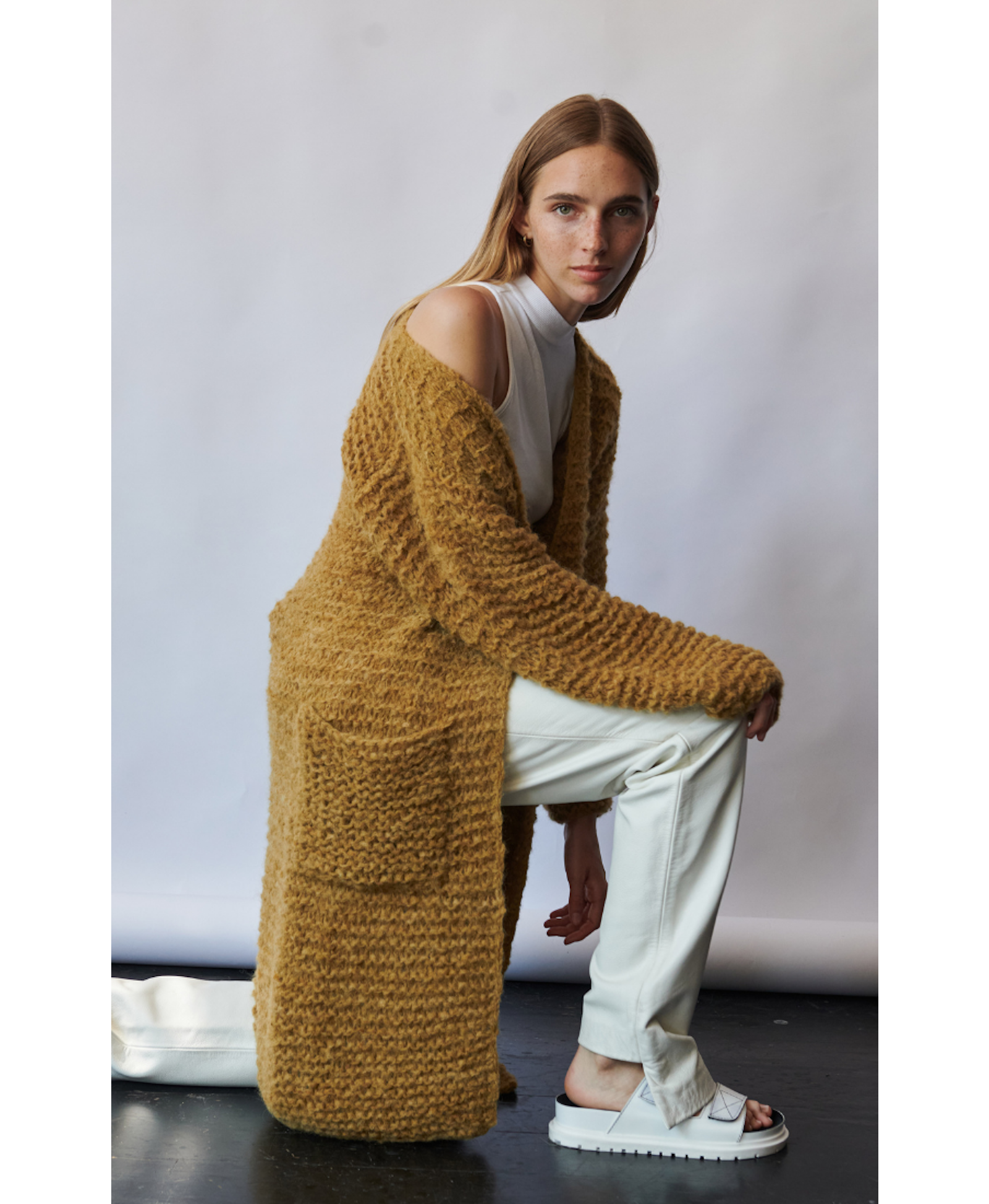 Rumer Cardigan in Brown made by AYNI