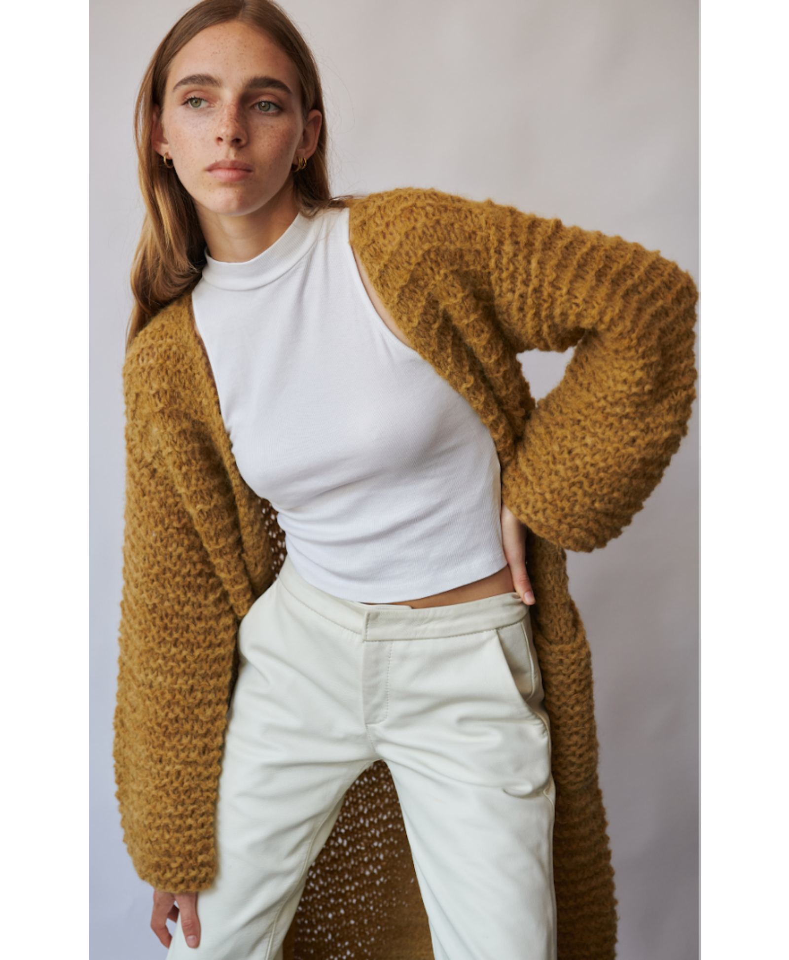 Rumer Cardigan in Brown made by AYNI
