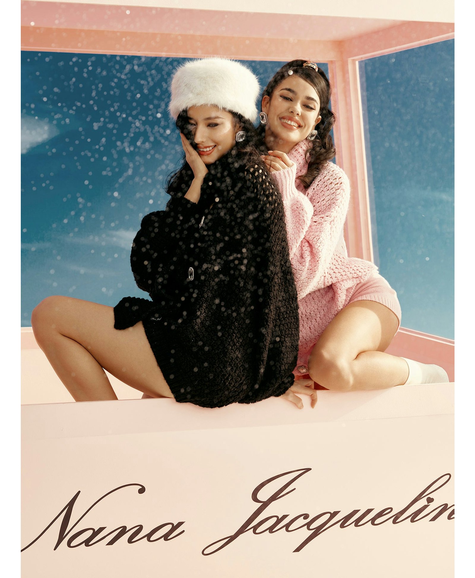 Alexis Cardigan + Scarf Set (Black) made by Nana Jacqueline