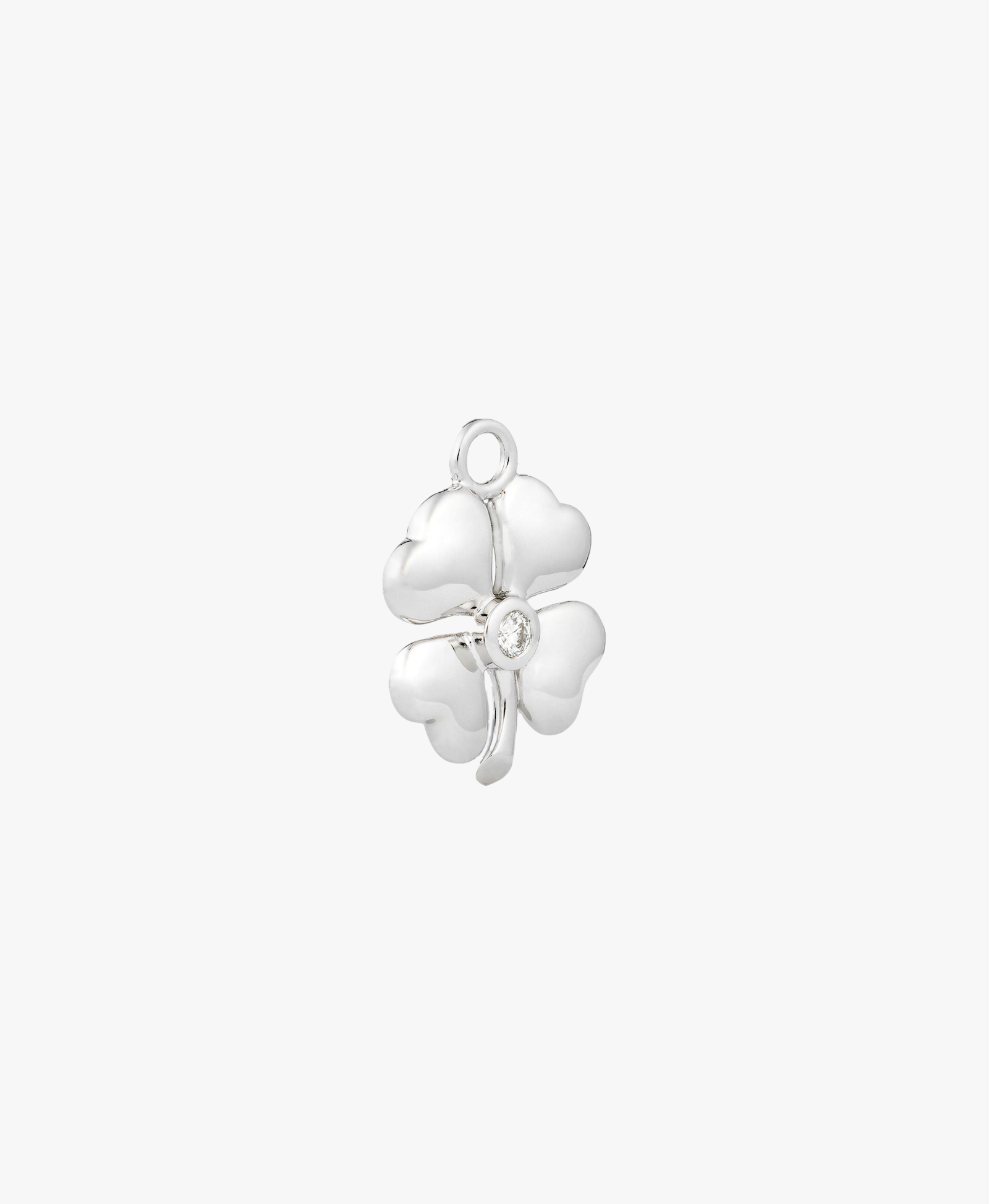 HARRIET PENDANT WHITE DIAMOND & WHITE GOLD - CLOVER made by ENNUI