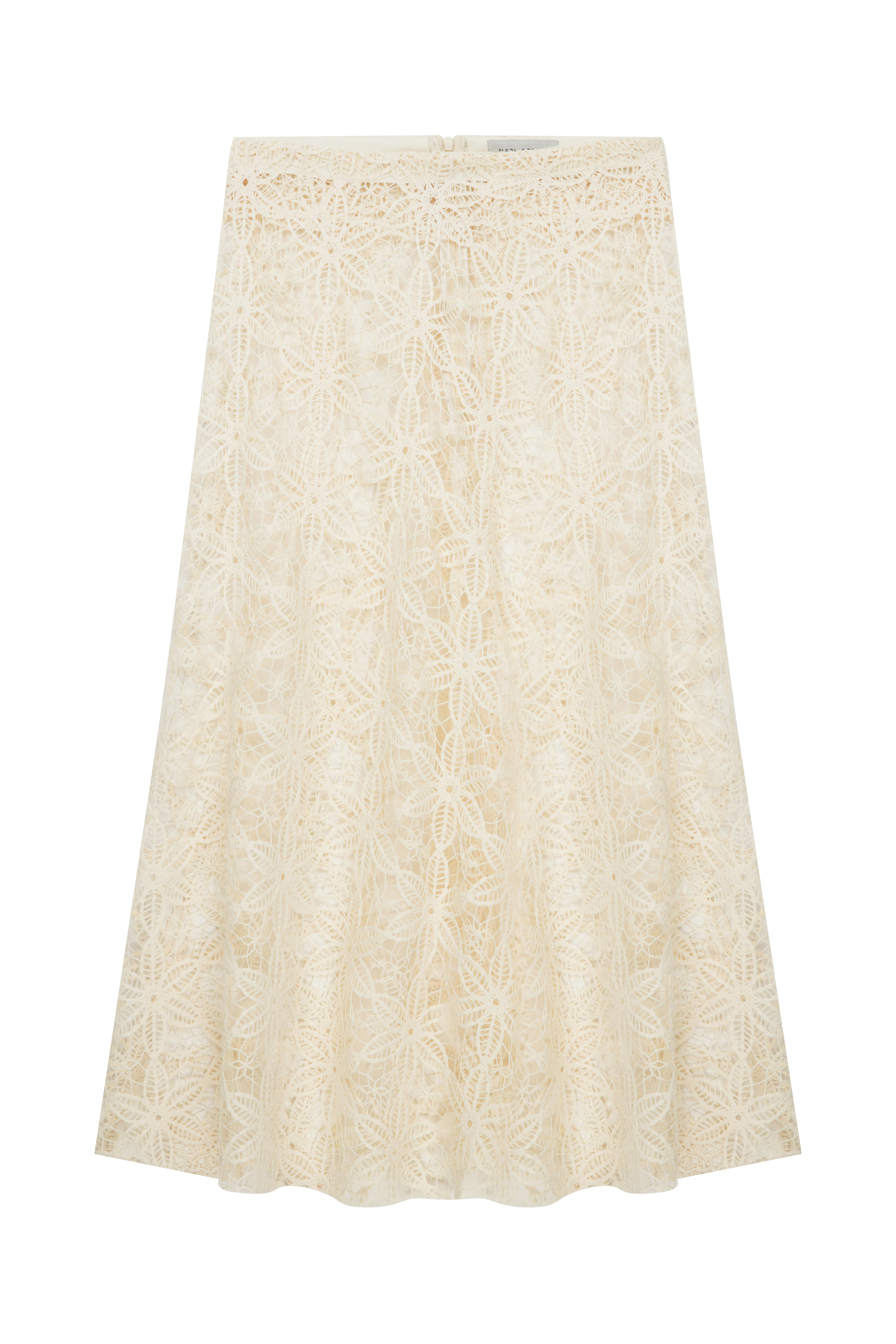 Nazli Ceren Clea Crochet Midi Skirt In Pear Sorbet In White