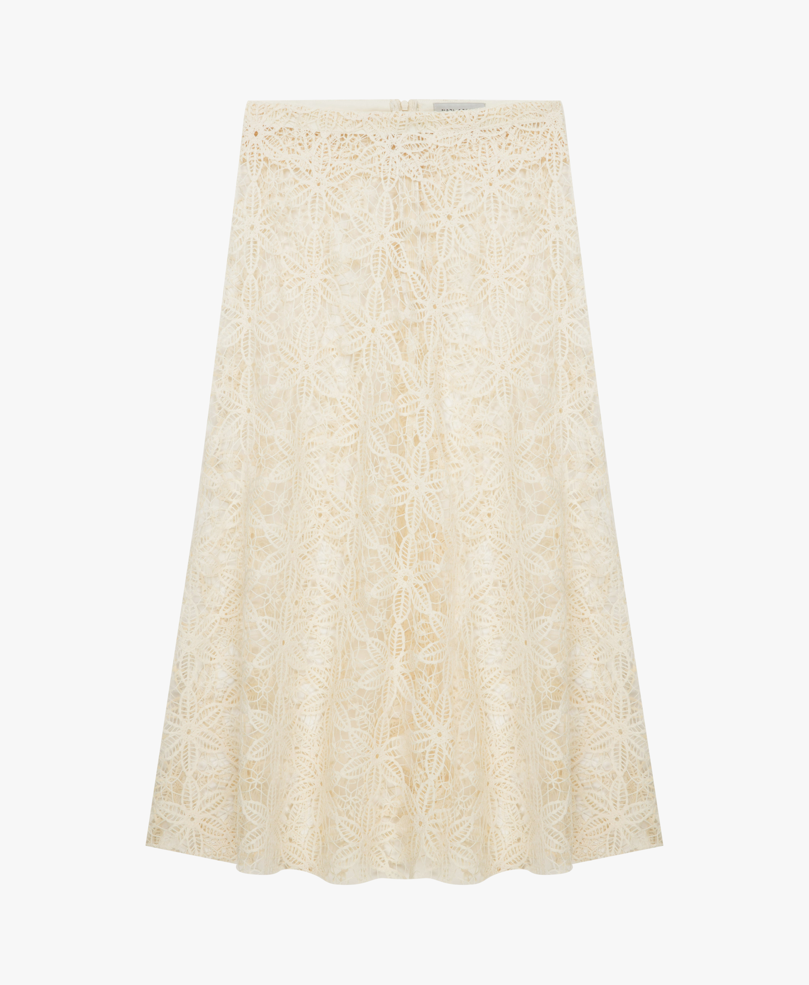 Clea Crochet Midi Skirt in Pear Sorbet made by Nazli Ceren