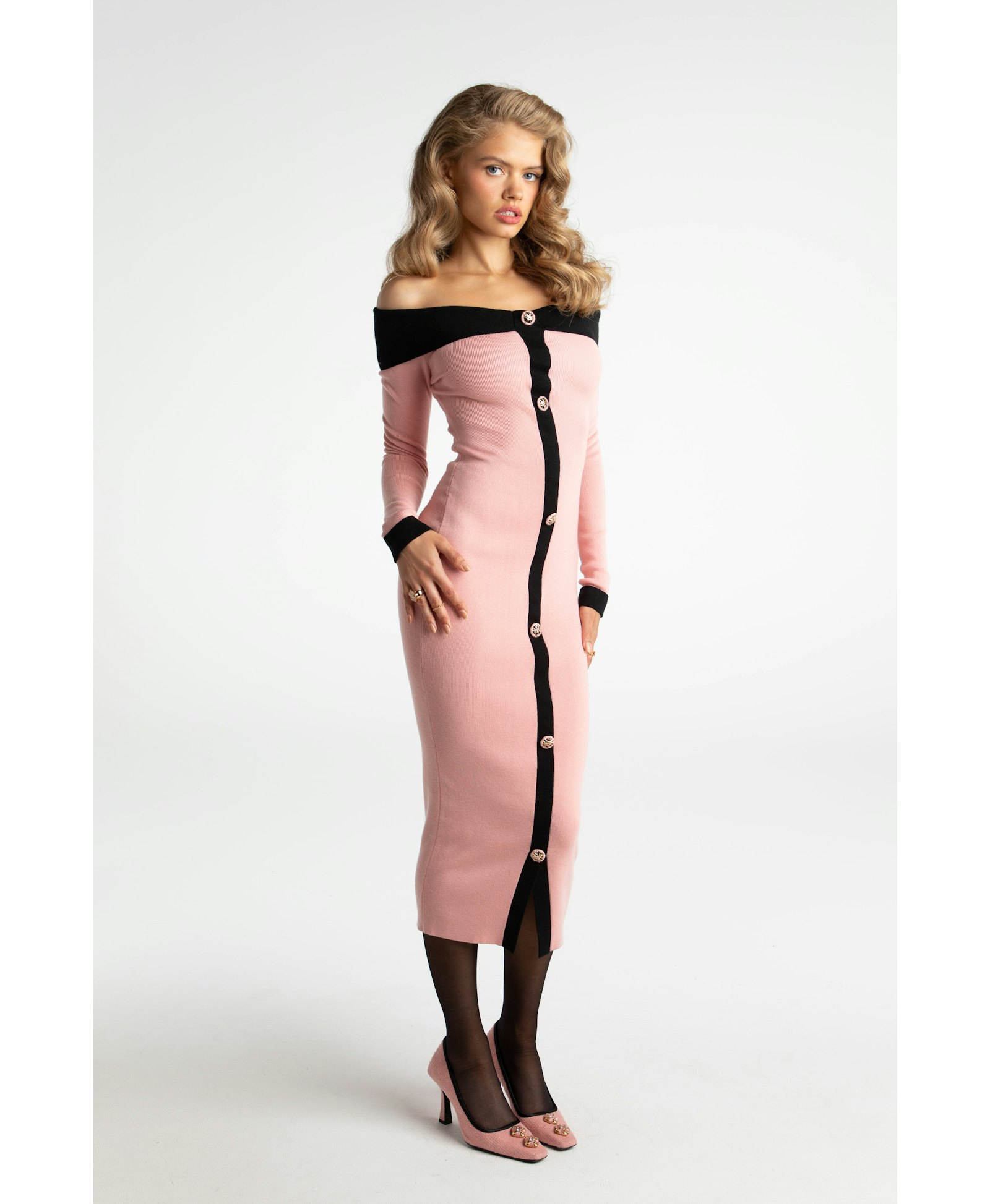 Annie Knit Dress in Pink made by Nana Jacqueline