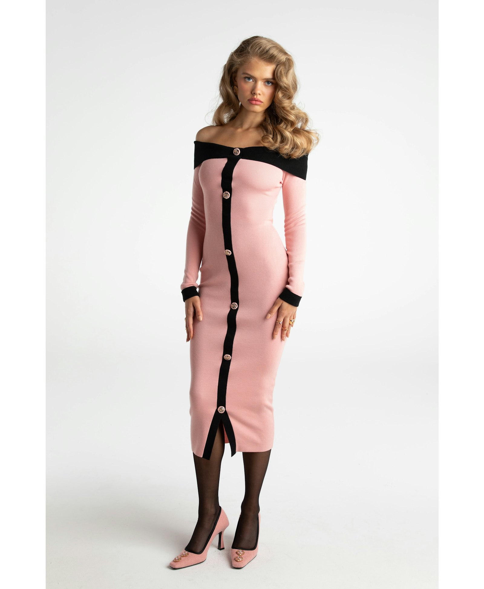 Annie Knit Dress in Pink made by Nana Jacqueline