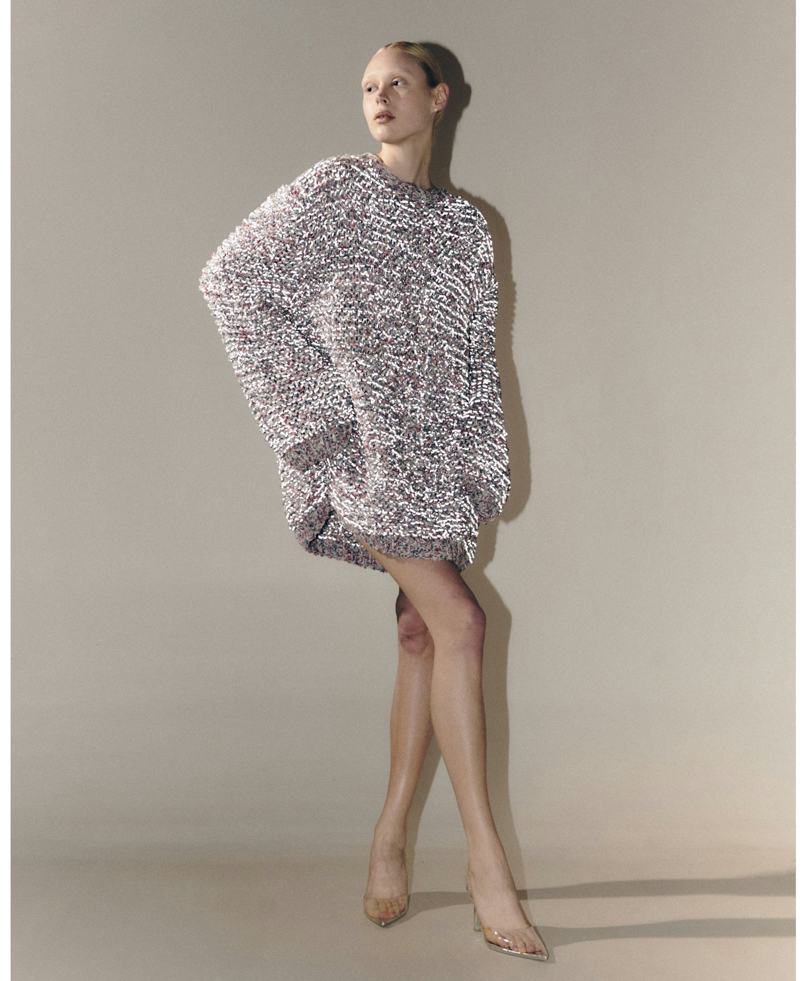 Reflective couture sweater made by KNITEL