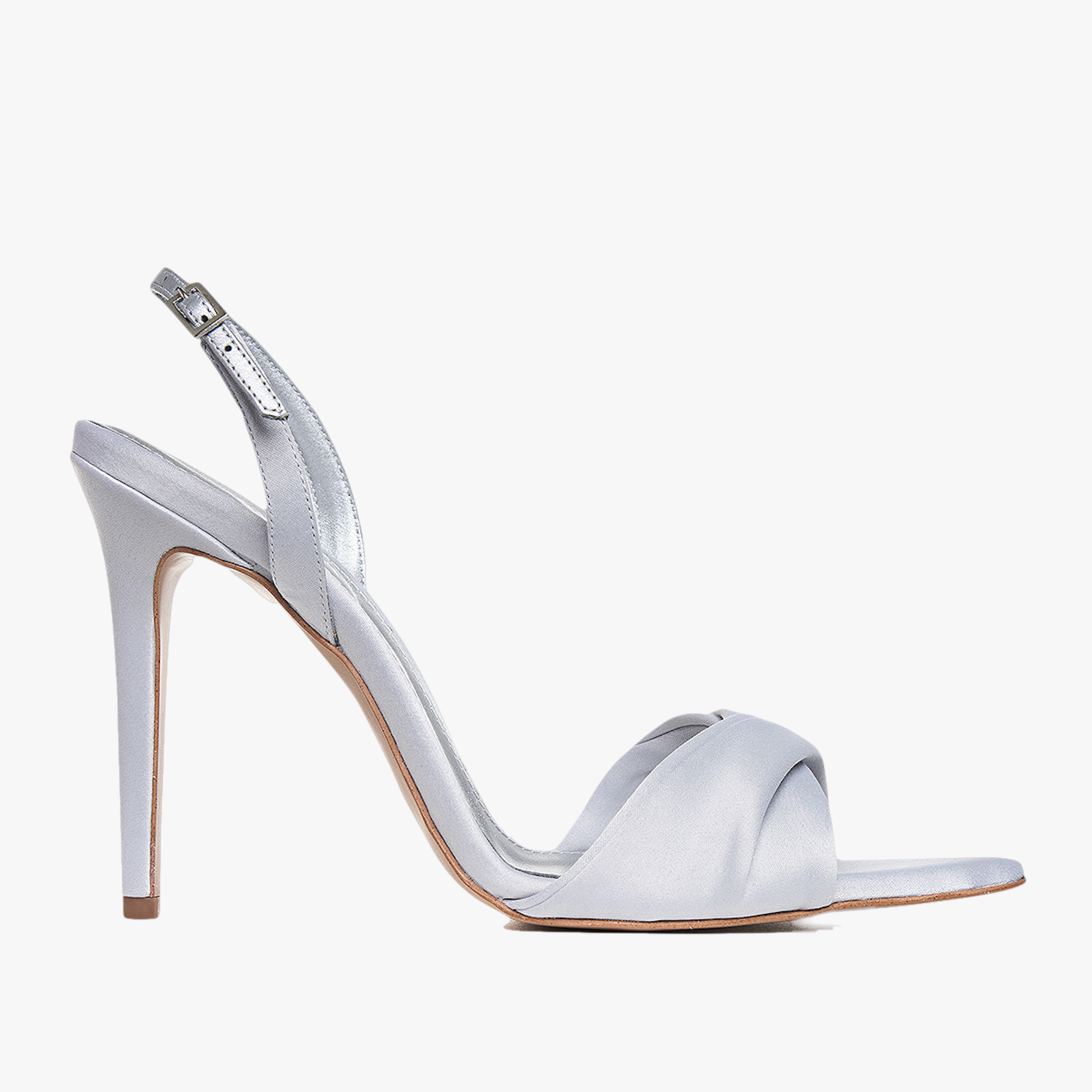 Gioia Metallic Silver Studded heel Sandal - PRINZZESA BOUTIQUE