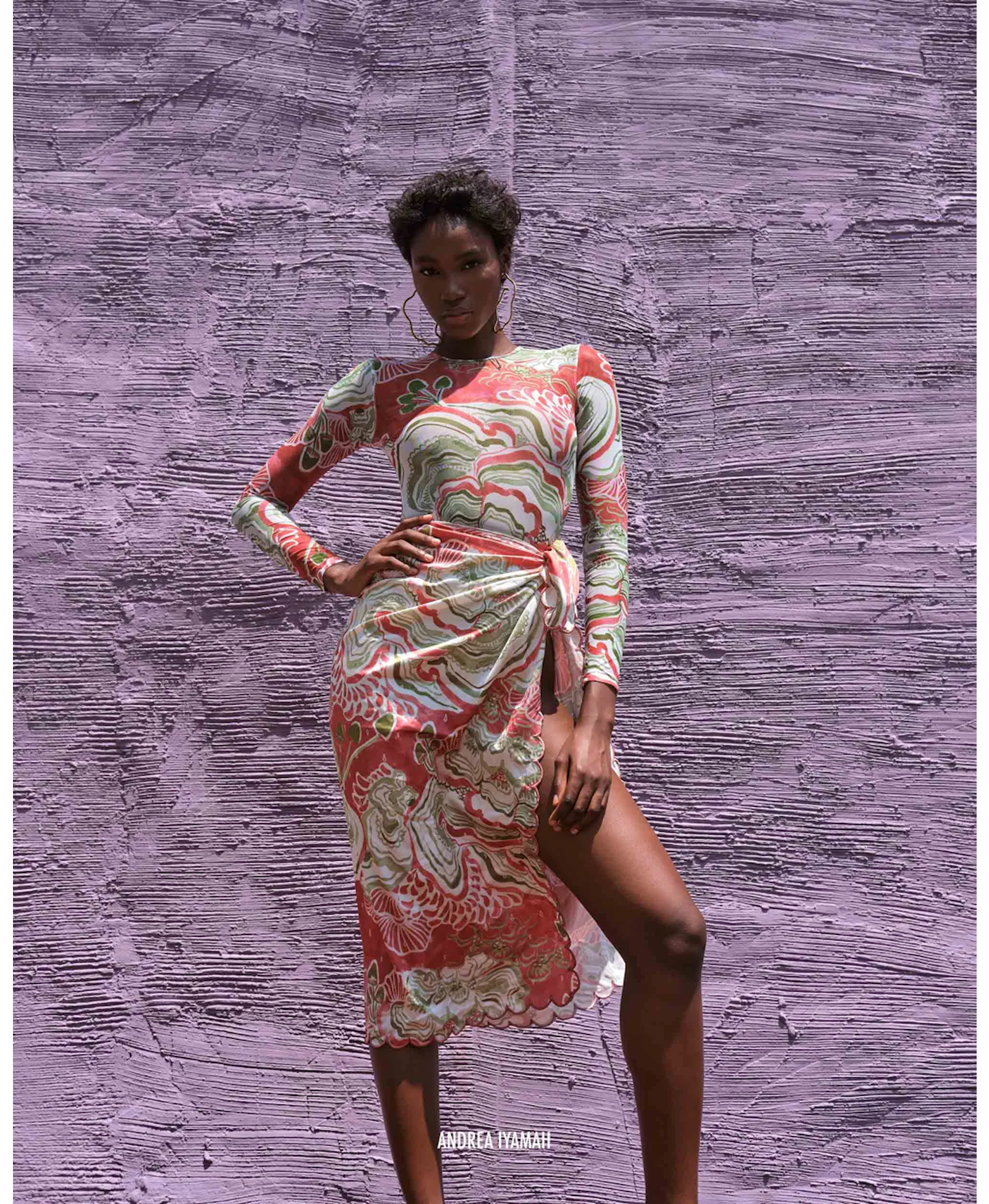 SKALO ABSTRACT MUSHROOM SCARF made by Andrea Iyamah