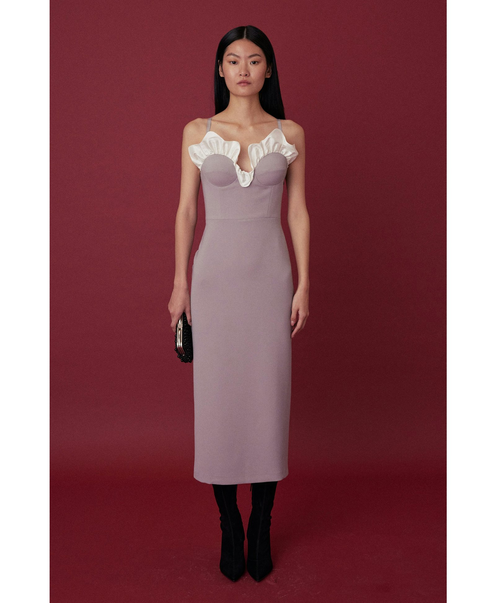 Diana Grey Maxi Dress in Grey made by Filiarmi