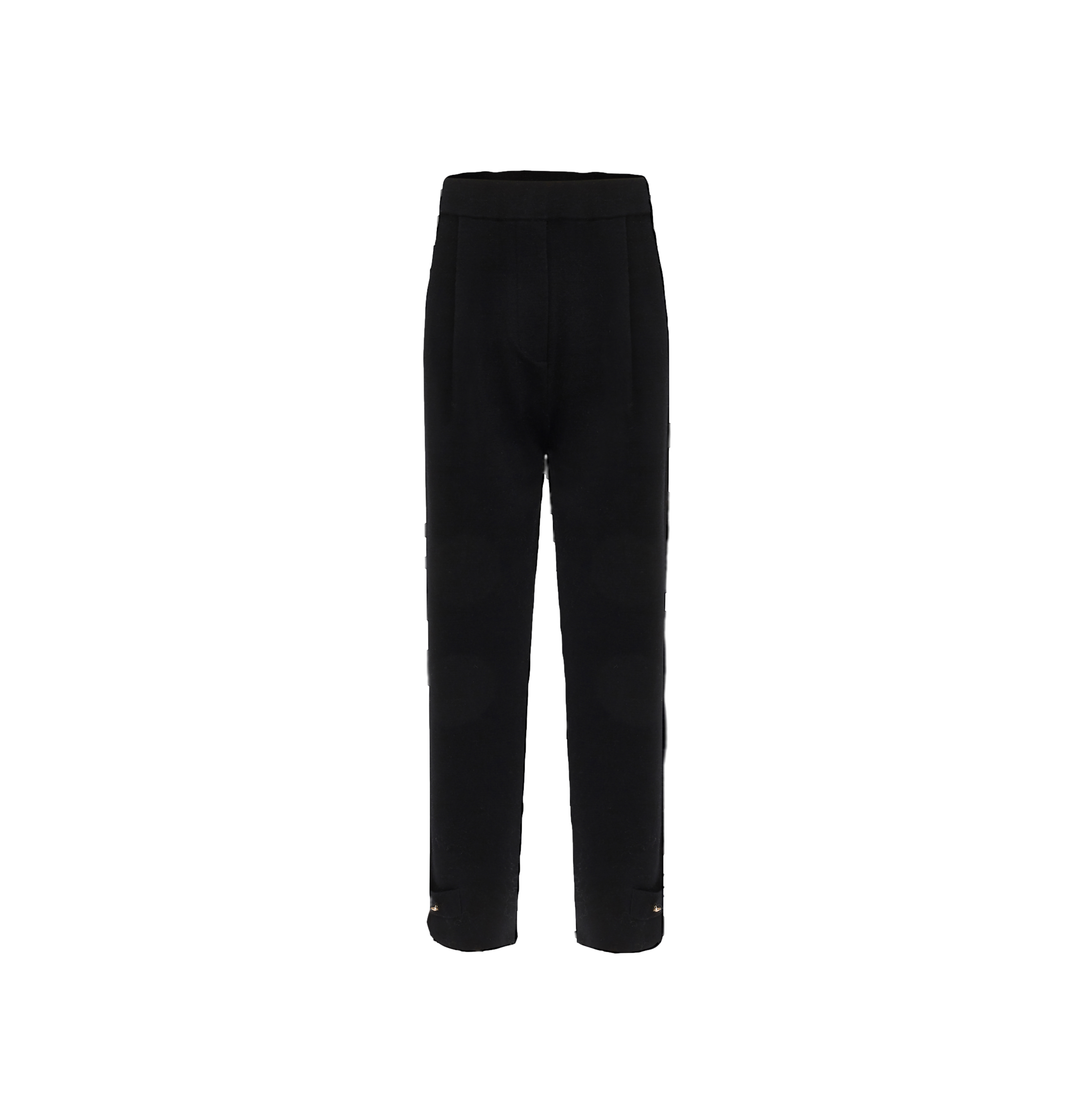 Crush Collection Pleated Tapered Pants In Black