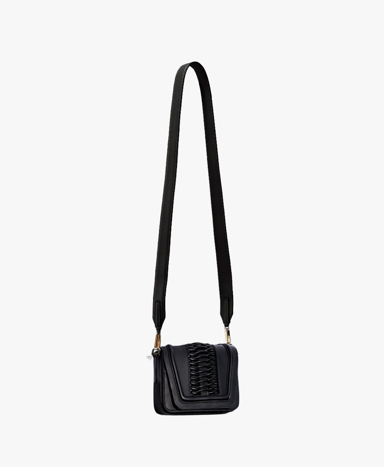 Mini Eugenia braided black crossbody made by Yliana Yepez