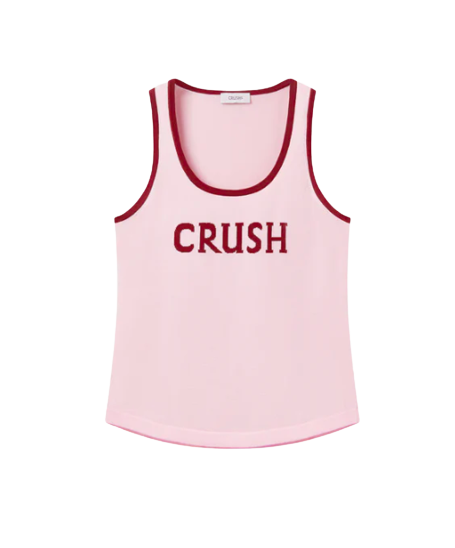Crush Collection Sporty Logo Tank Top In Pink