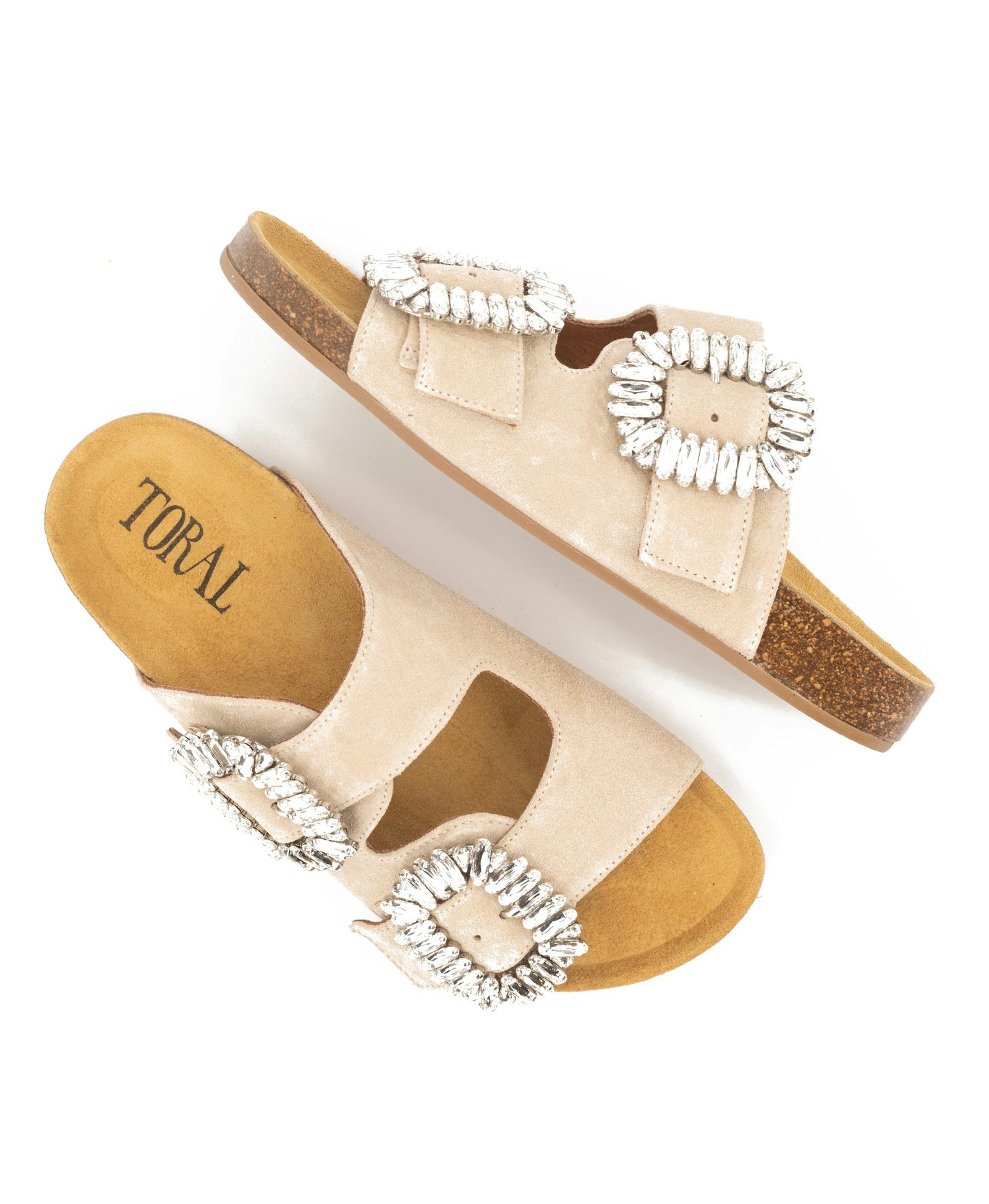 SAND SUEDE SANDALS made by Toral