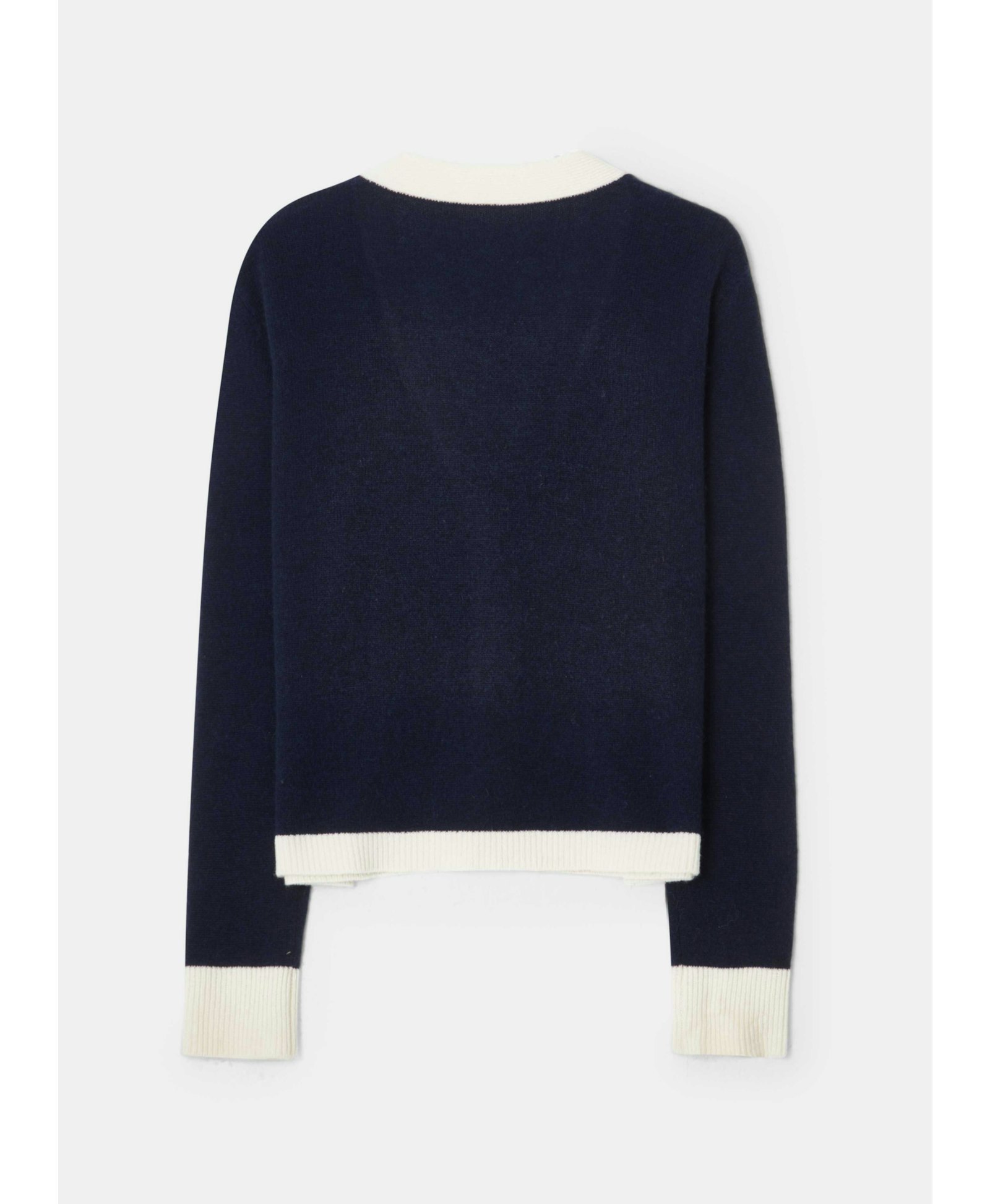 Colourblock Cardigan Blue & White made by CLOEYS