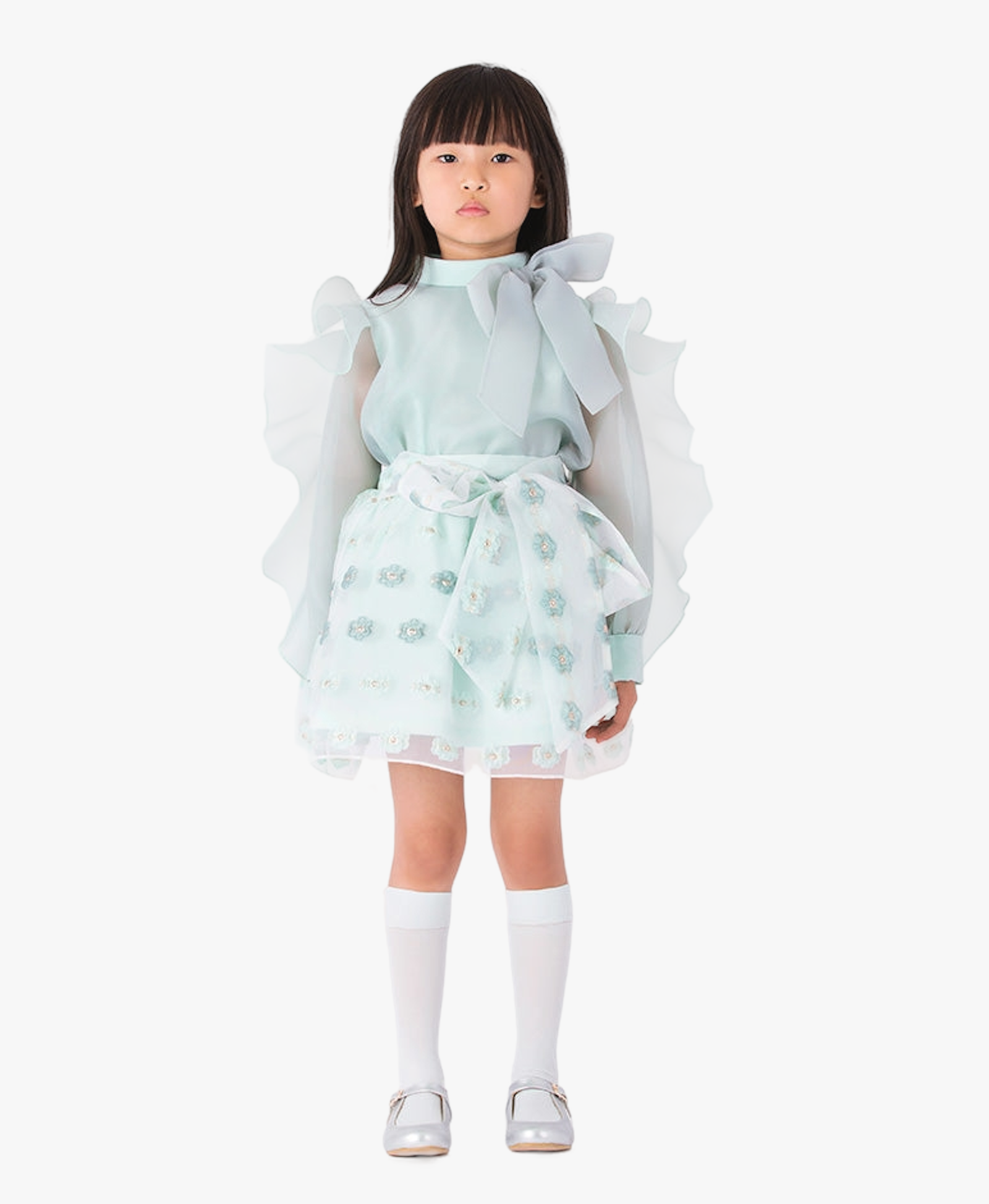 Jacquard Flowers Girls Outfit | 2 Pieces made by Mama Luma