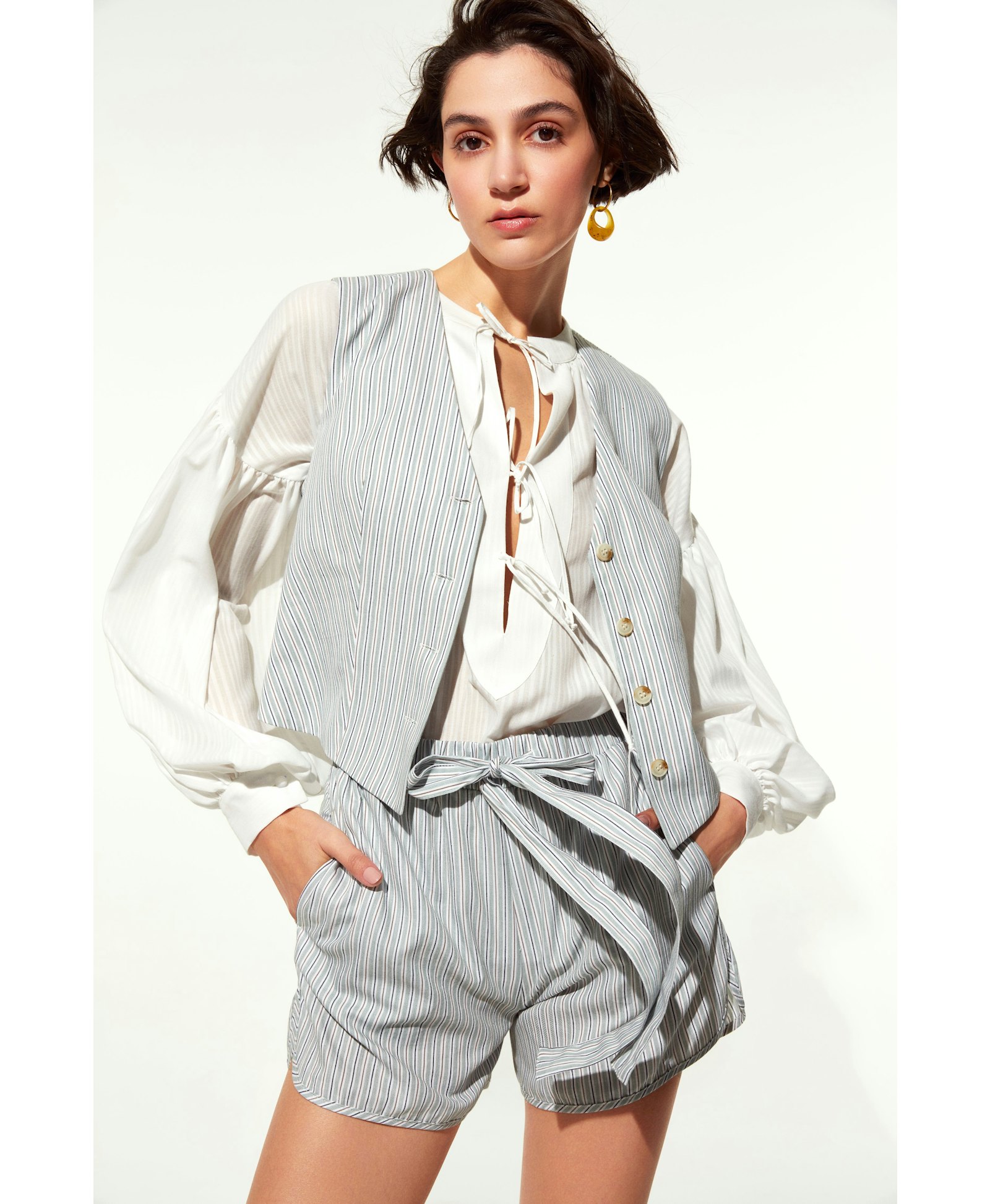 Eve Shirt in White made by Nazli Ceren