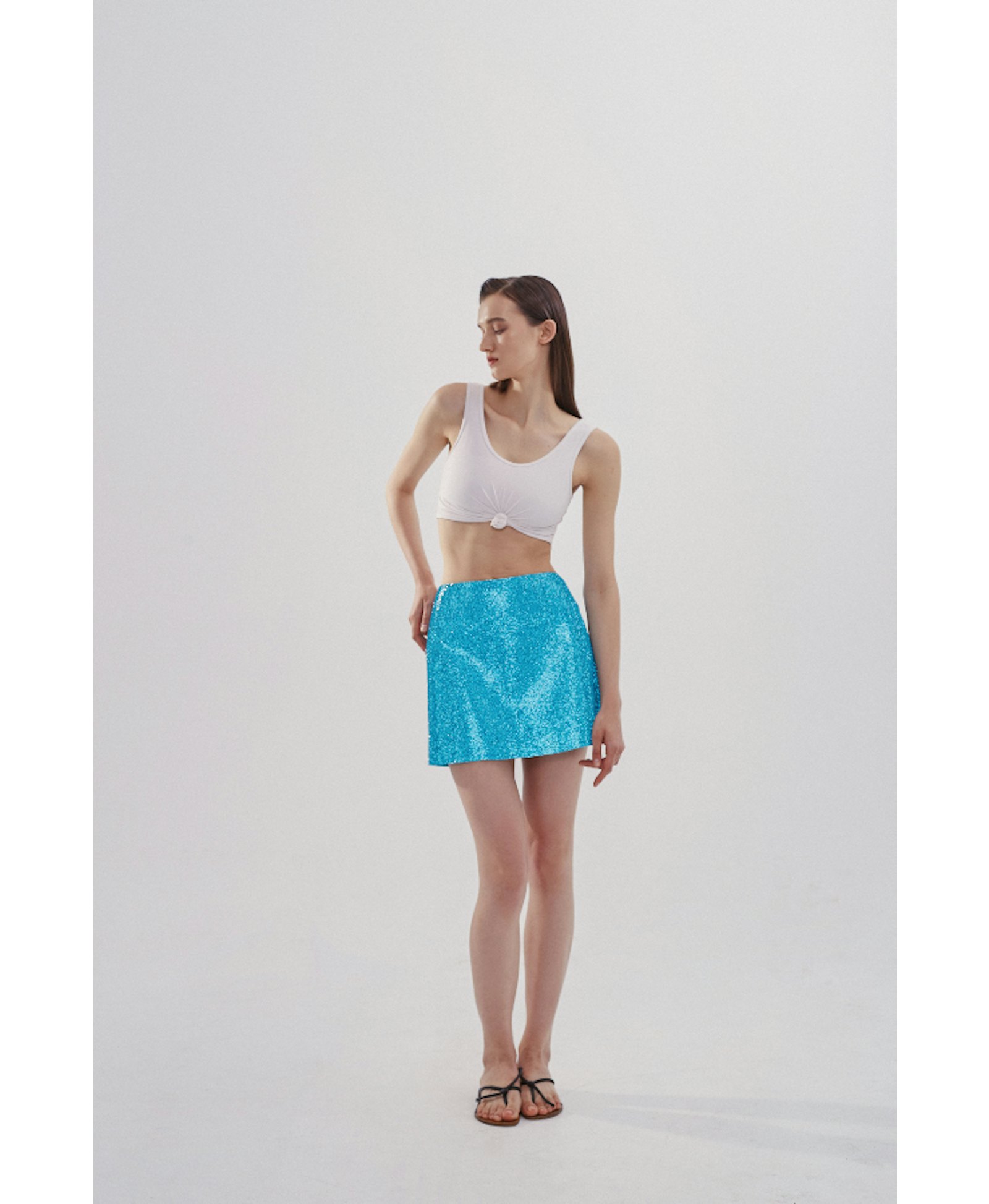Camille Skirt Aquamarine Blue made by NUÉ