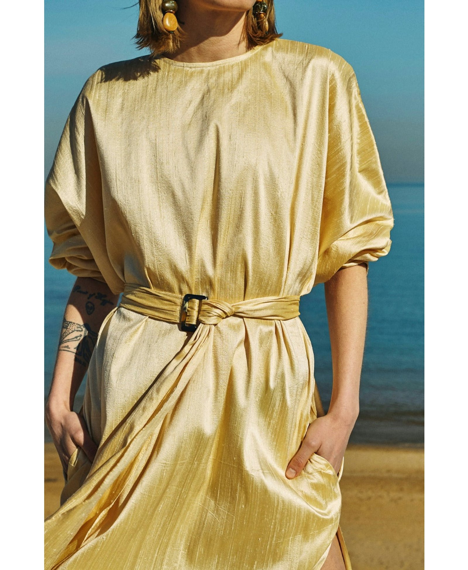 Nevada Silk Kaftan Dress made by Nazli Ceren