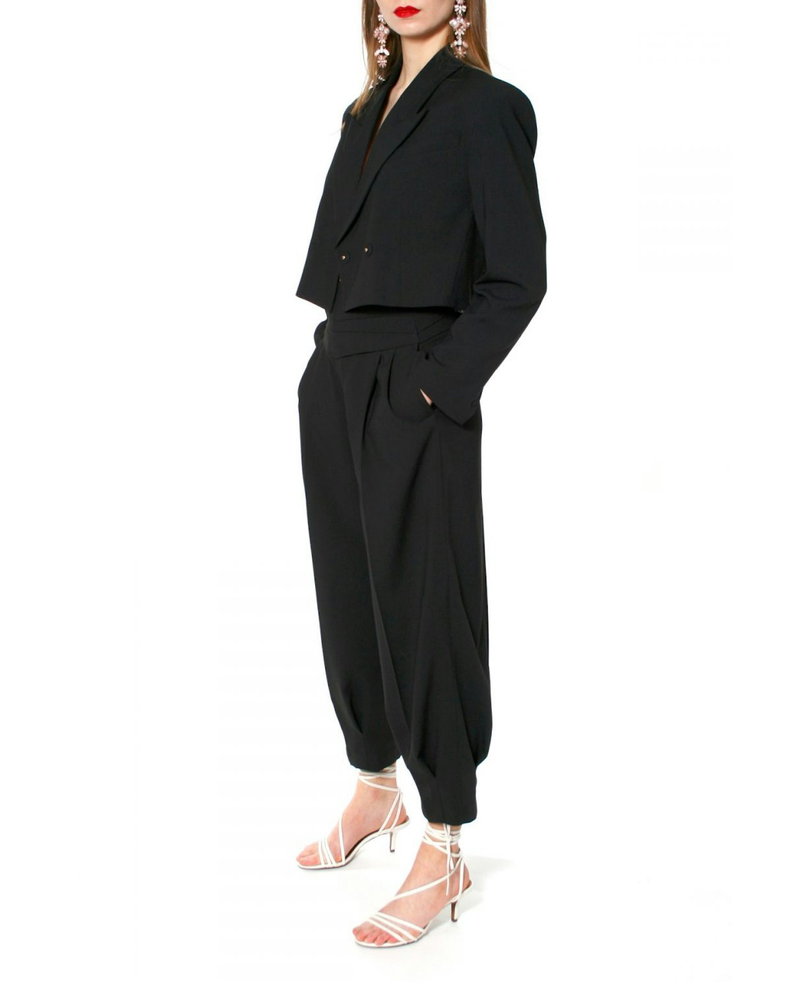Trousers Bianca Neutral Black made by HALEWSKI