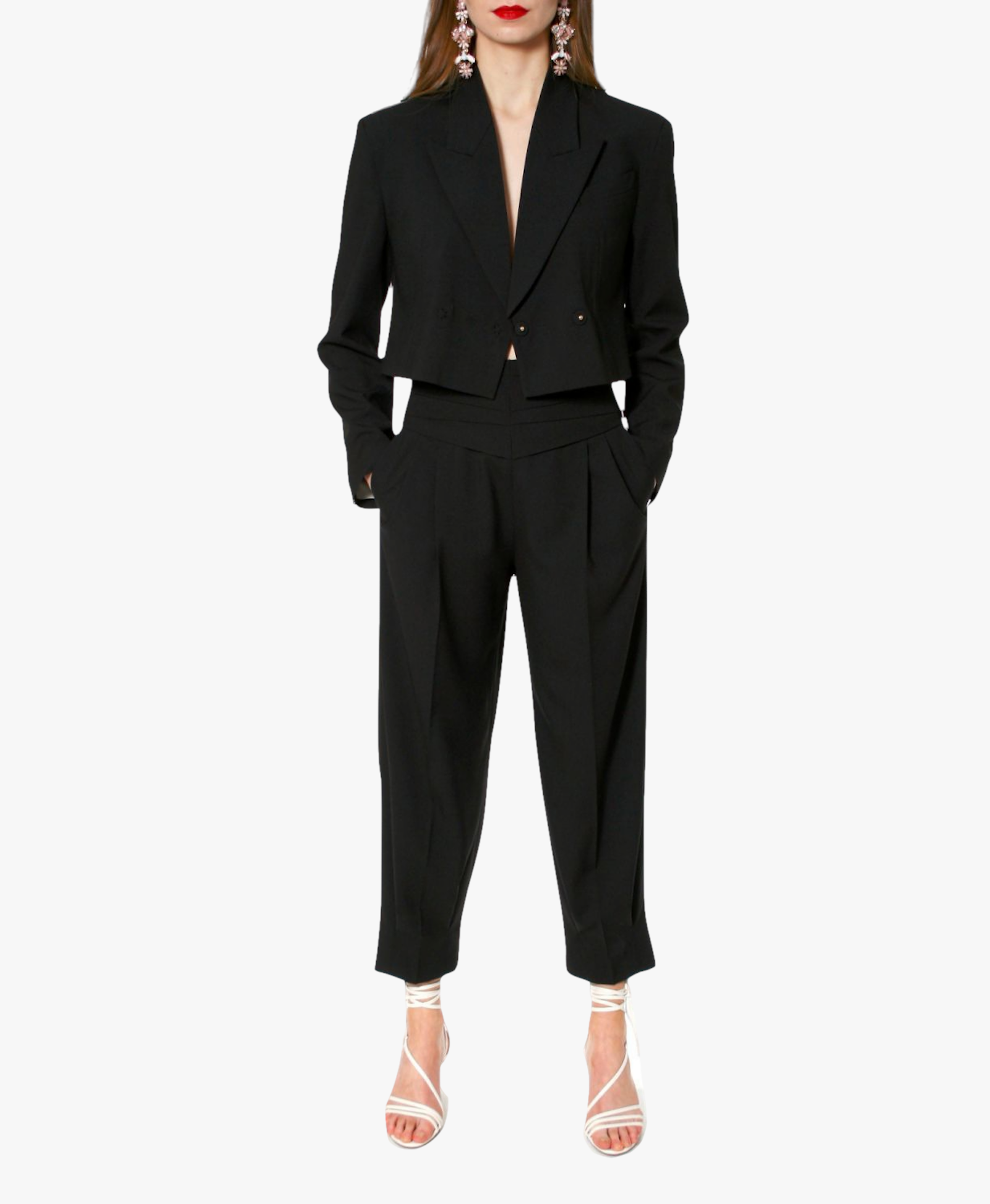 Trousers Bianca Neutral Black made by HALEWSKI