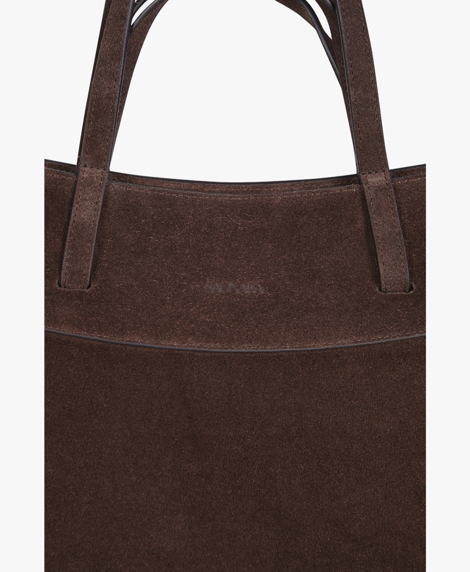 Shopping Bag Chocolat Suede made by Saonara