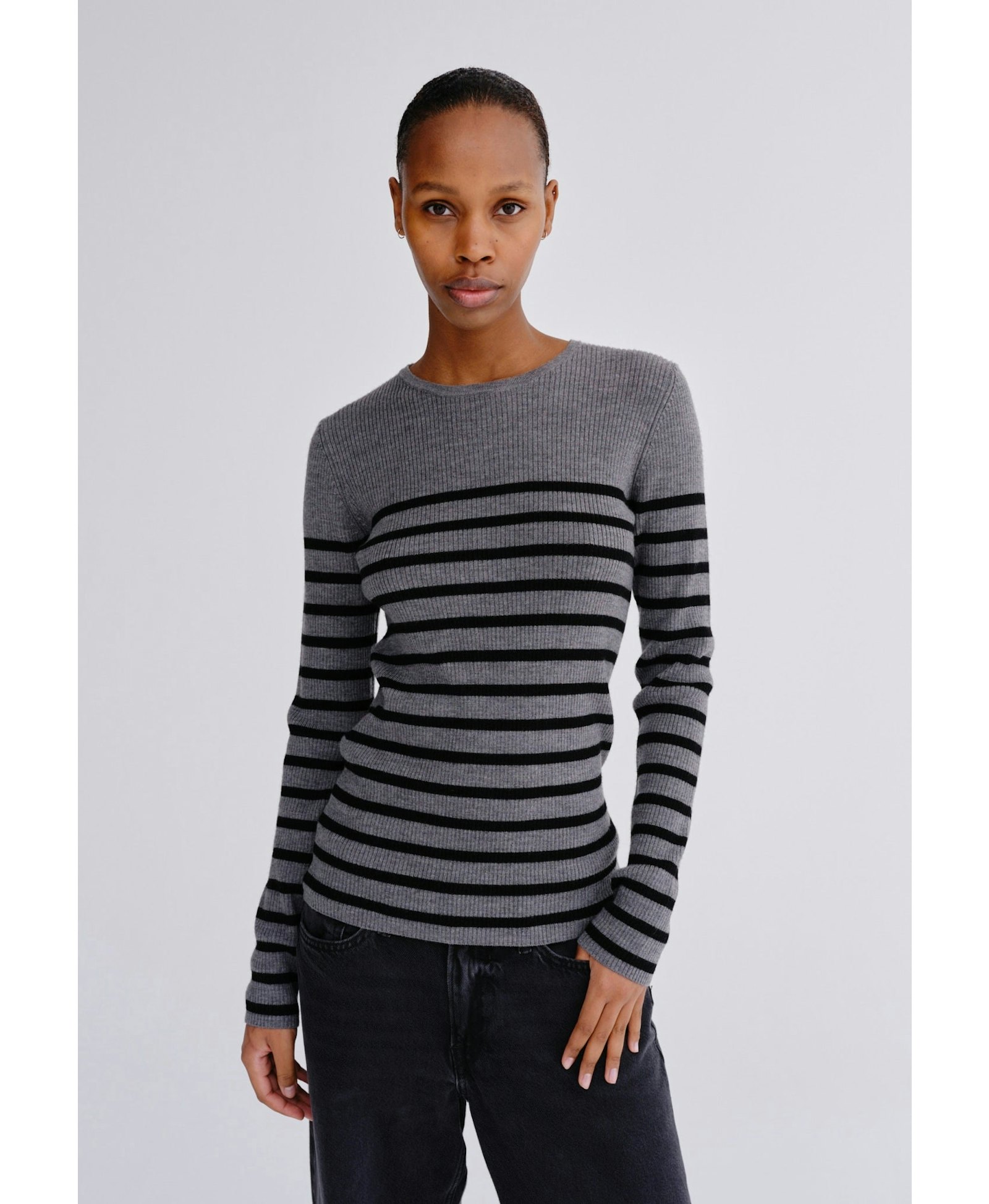 Camb Blouse - Grey Melange made by HERSKIND