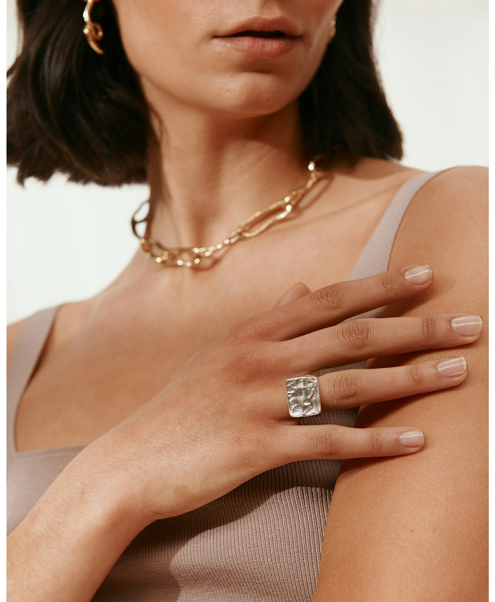 AREIA RECTANGULAR SIGNET RING made by Carolina De Barros