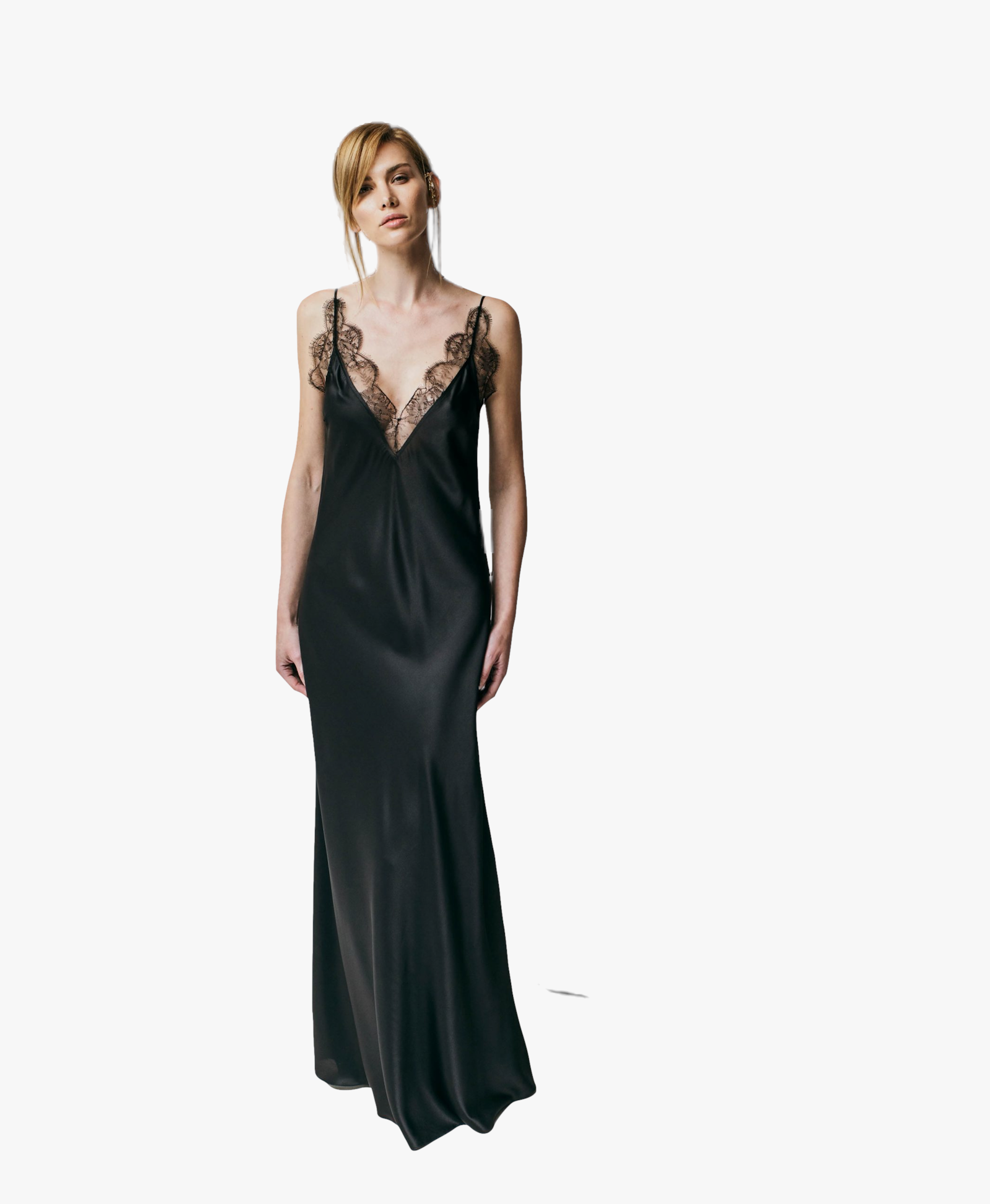 Chantilly Lace Silk-satin Slip-dress made by Aureliana