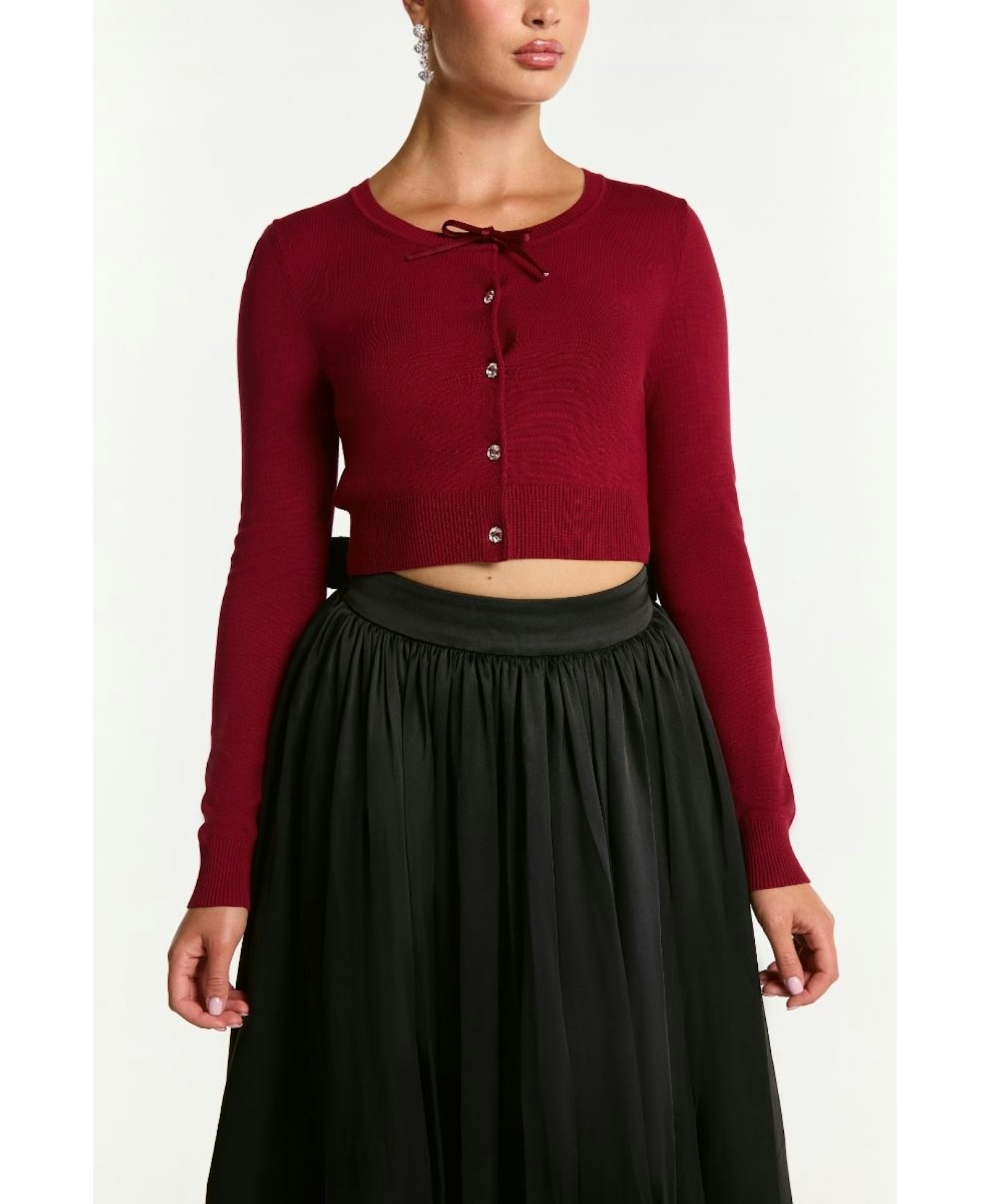 Audrina Cardigan (Red) made by Nana Jacqueline