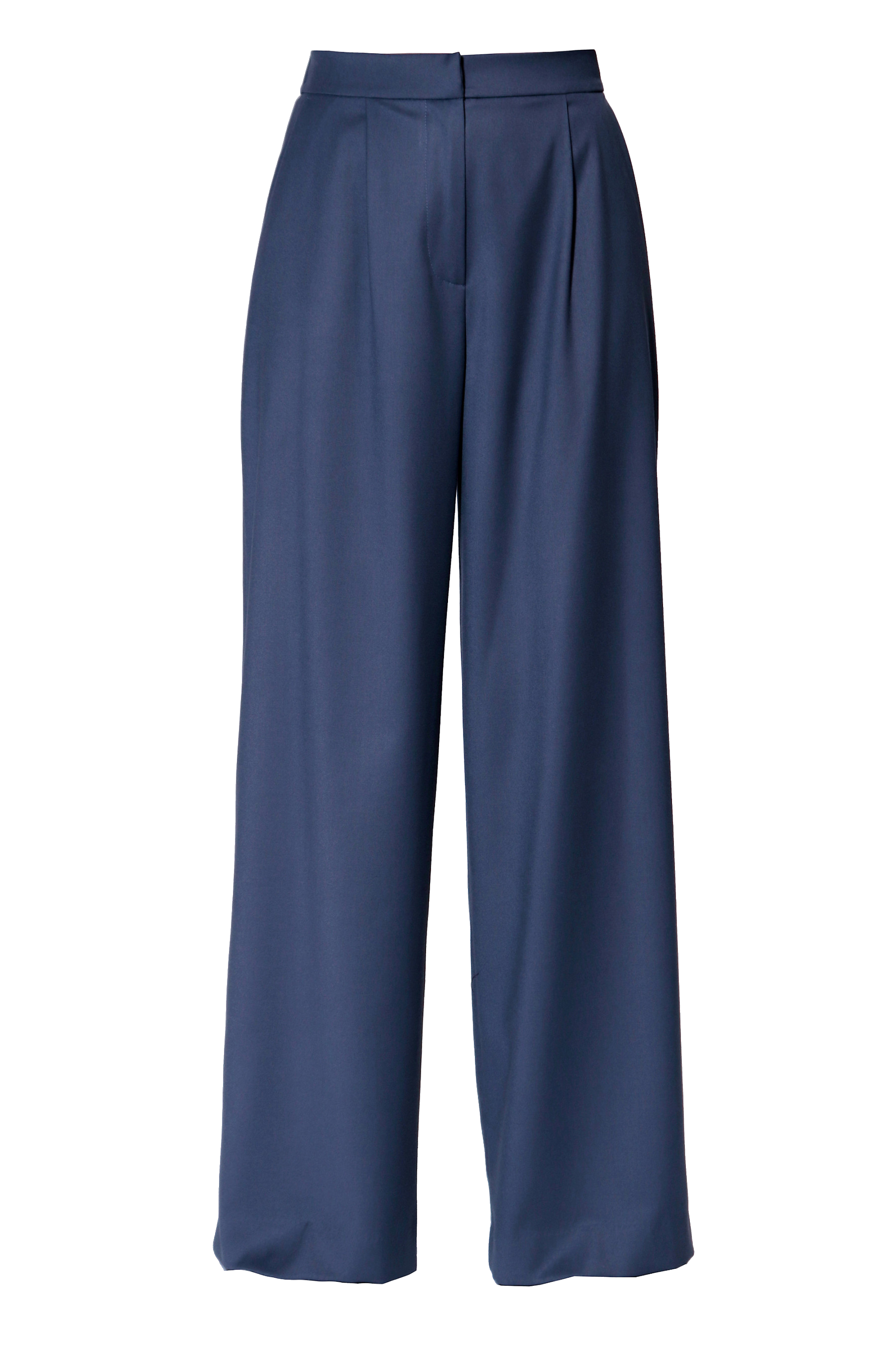 Shop Halewski Trousers Ophelie Moonlight Blue In Graphite Grey